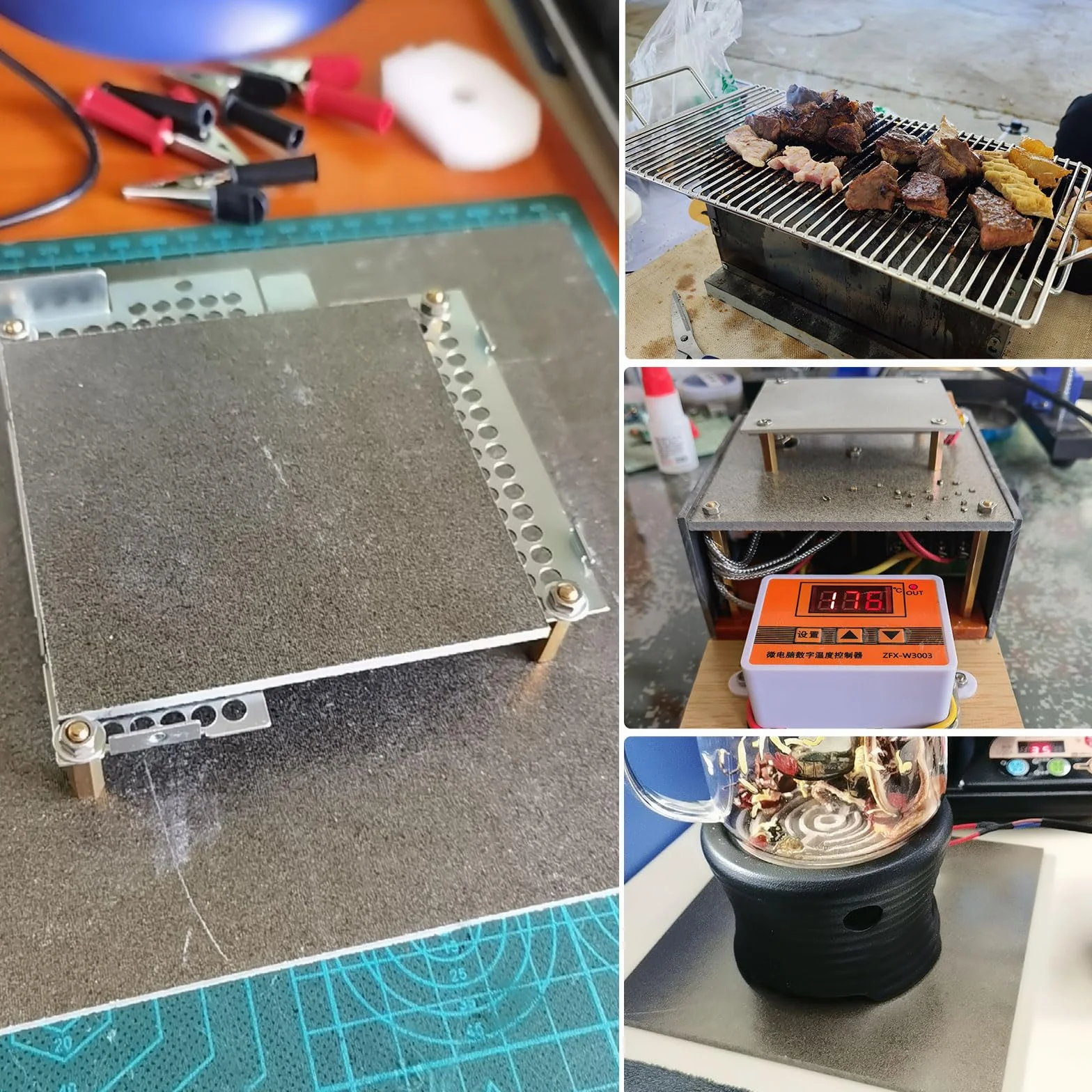 10mm arkusz miki 1000°C żaroodporny ognioodporny do piekarnika kuchenka mikrofalowa elektryczny DIY przemysłowy(500mm*500mm)