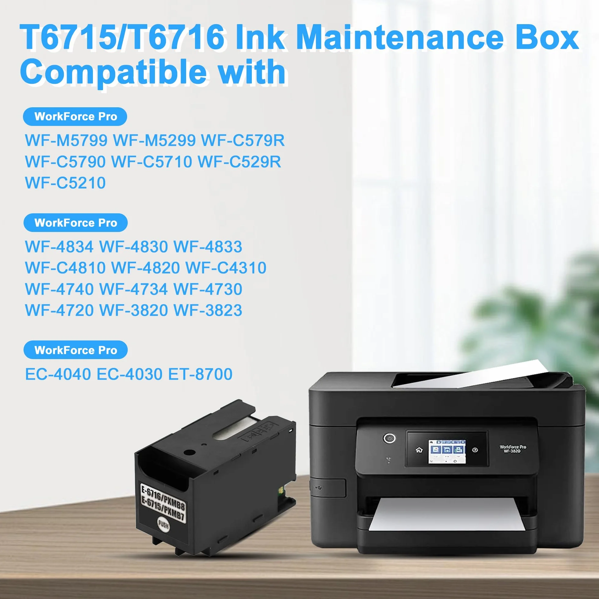 Zamiennik pudełka konserwacyjnego LCL T6715 C13T671500 do Epson Workforce Pro WF-4720DWF WF-4725DWF WF-4730DTWF WF-4730DWF WF-4740DTWF WF-4740DWF 1-pak