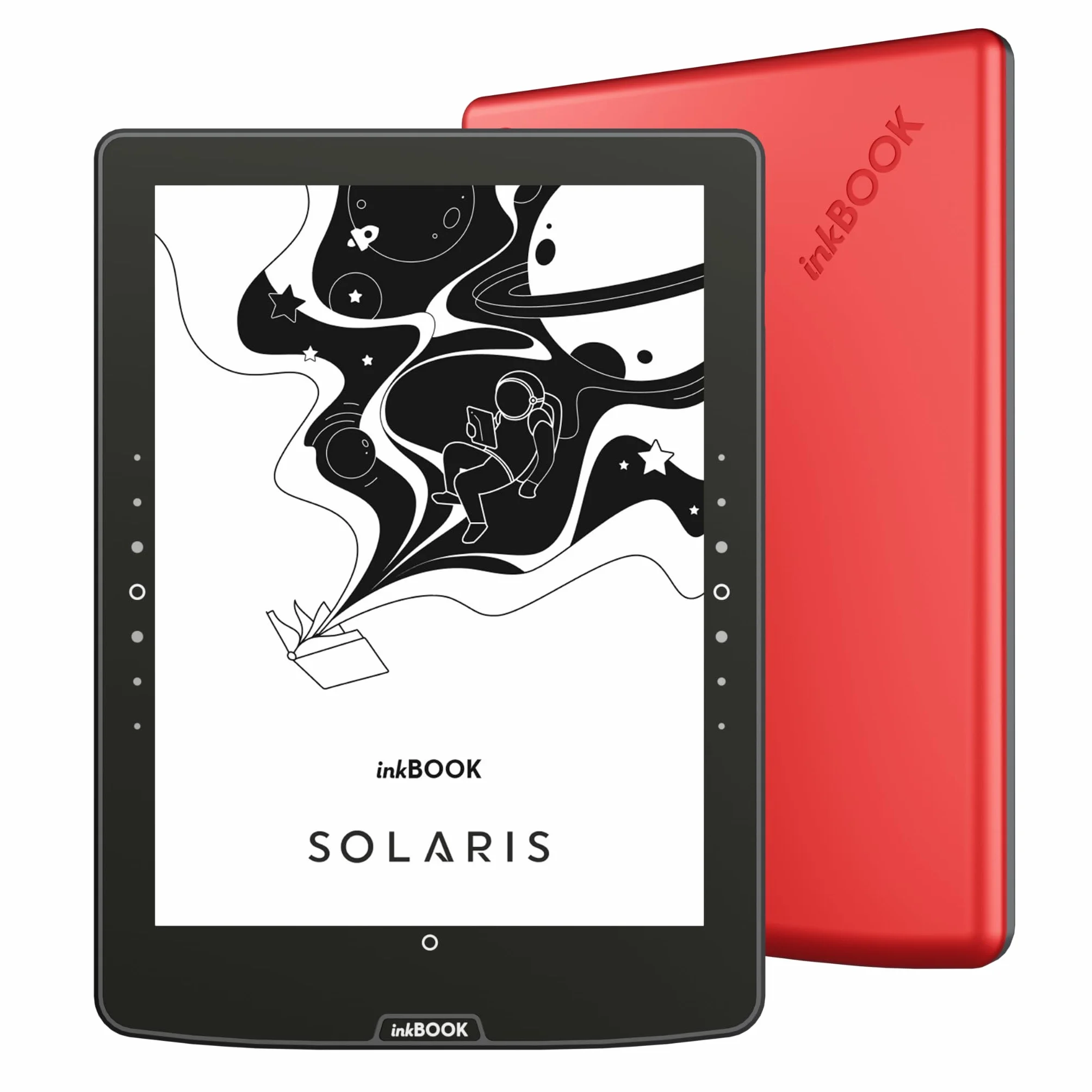 inkBOOK Solaris Red 6" czytnik ebooków podświetlany ekran aplikacje Kindle Legimi Empik Go Wattpad audiobooki TTS bez reklam polskie menu