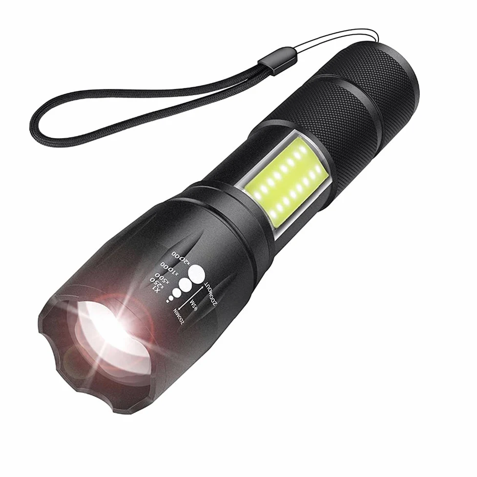 String Lights Super jasna latarka LED z bocznym światłem COB 4 tryby oświetlenia Wodoodporna latarka LED na kemping, Oświetlenie nocne do jazdy konnej (kolor: 5)