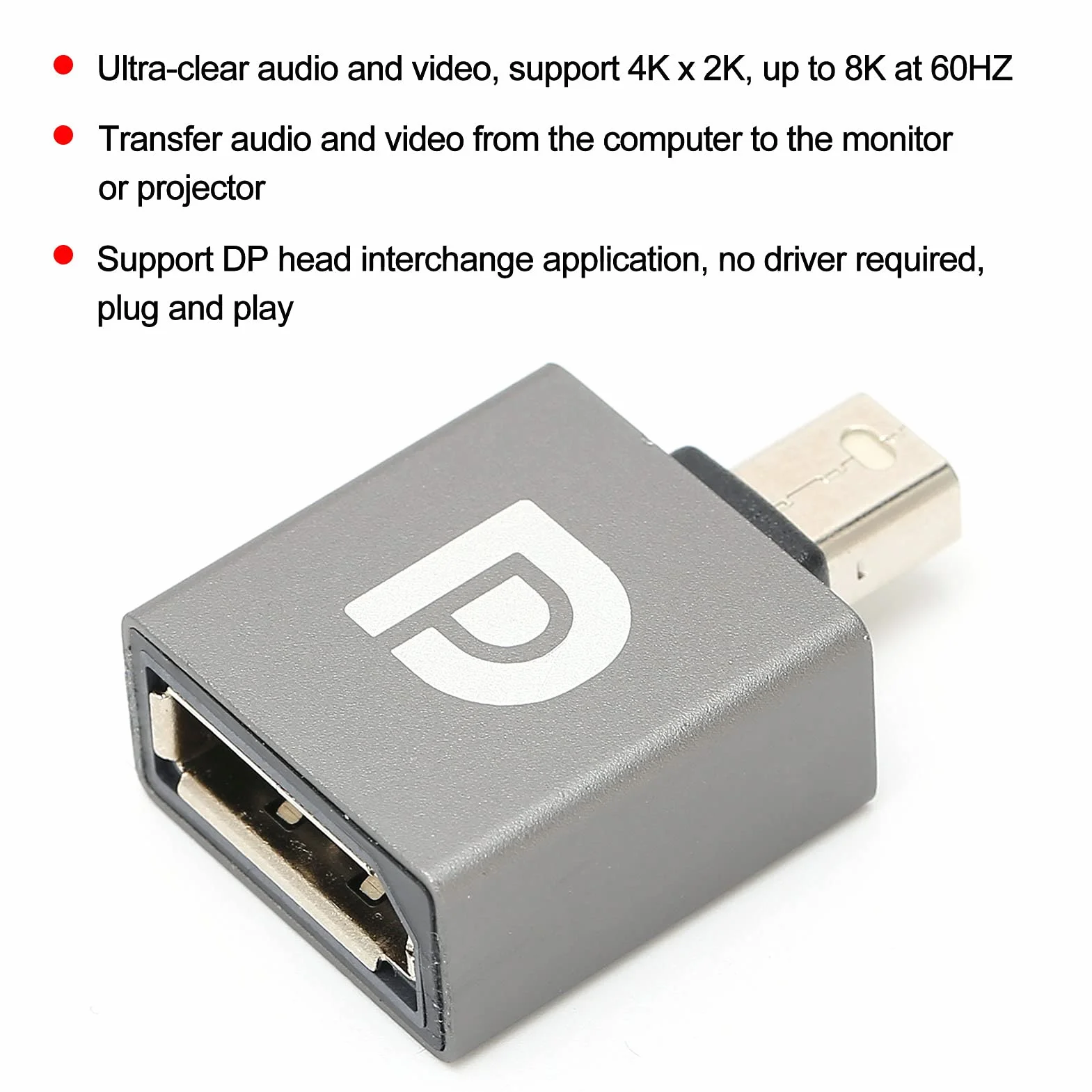 Mini DP Męski na DP żeński Adapter DisplayPort na Kabel Mini DisplayPort DP do MDP 1.2 Przedłużacz Kabla 8K 60Hz 7680x4320 do Laptopa PC TV Monitor do Gier