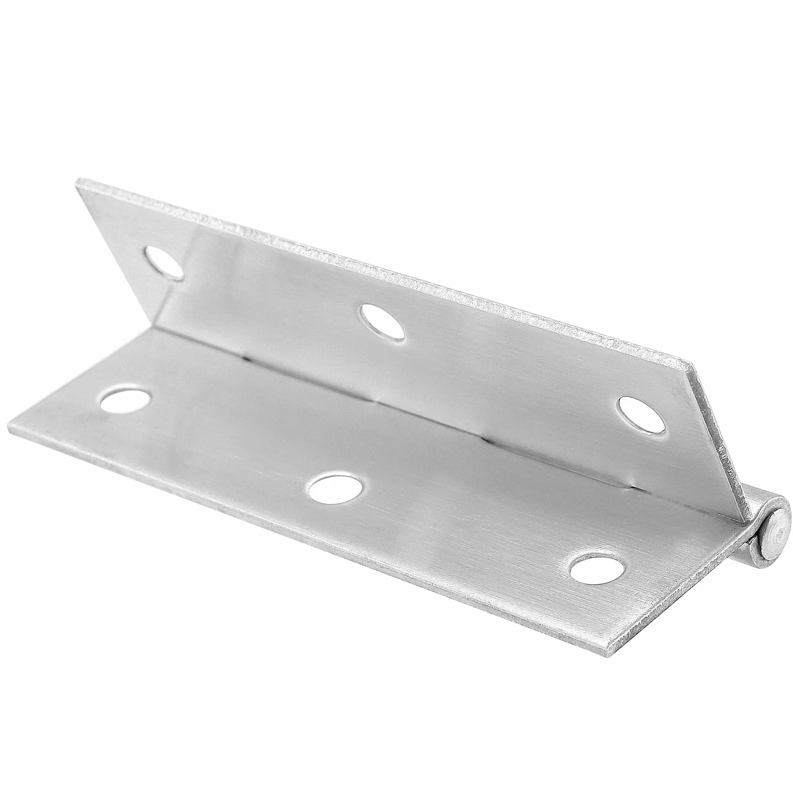 10 sztuk zawiasów ze stali nierdzewnej, 7,5 x 5 x 0,15 cm, srebrne, sk?adane, wytrzyma?e, metalowe zawiasy drzwiowe ze ?rub?, do u?ytku wewn?trz i na zewn?trz, drzwi, okien, szafek