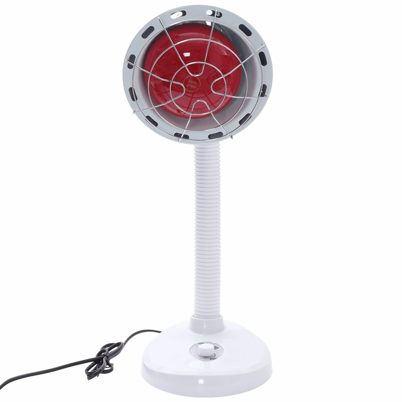 Lampa na podczerwień 275 W, lampa grzewcza, blat stołu, czerwone światło, lampa na podczerwień, regulacja temperatury 0-115°C, lampa infarot na bóle mięśni, regulowany wąż