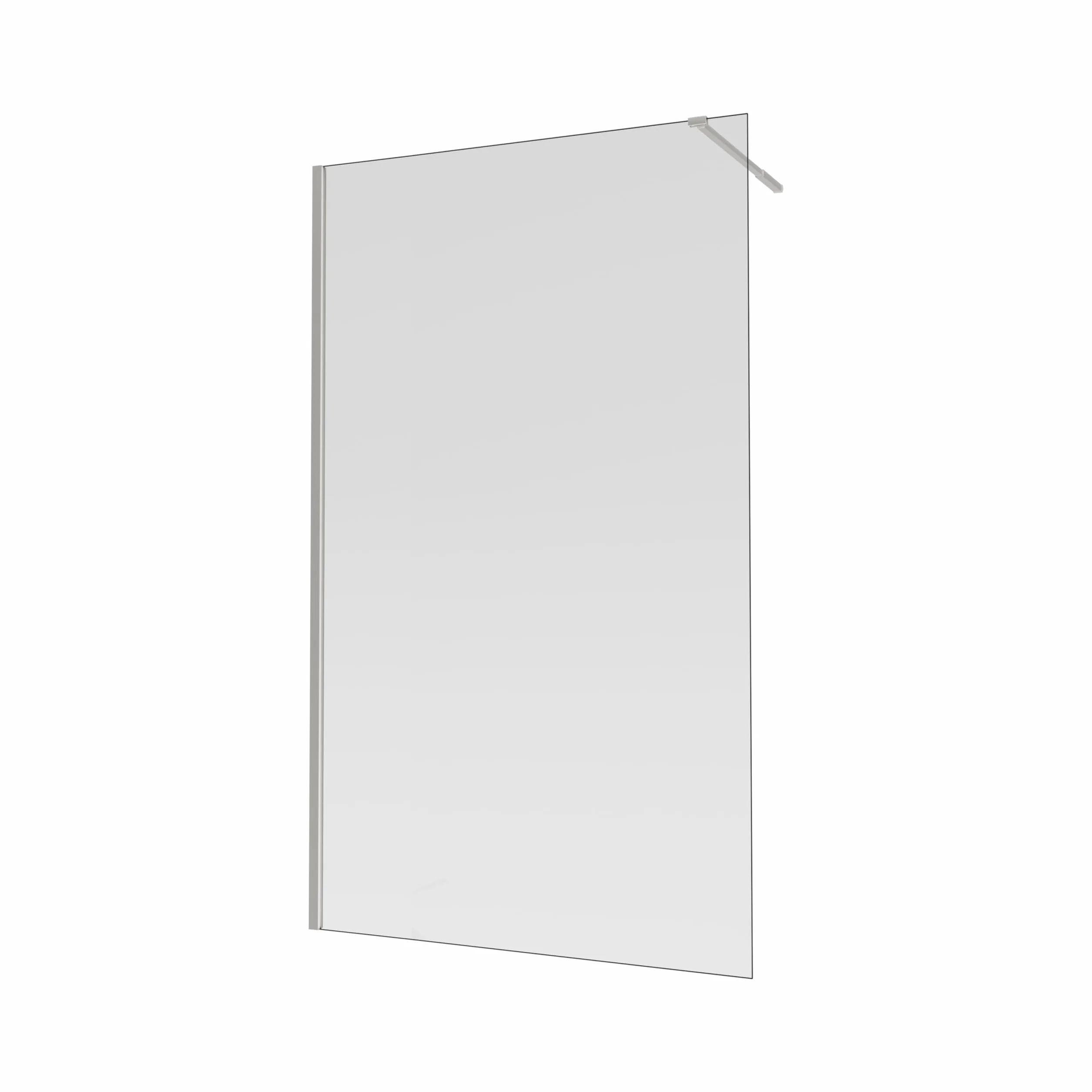 Ścianka prysznicowa Walk-In 120 x 200 cm – 8 mm szkło bezpieczne ESG, srebrna matowa, dwustronna, aluminiowa rama, uchwyt stabilizujący 70-100 cm, łatwy montaż, nowoczesna kabina prysznicowa do kabiny