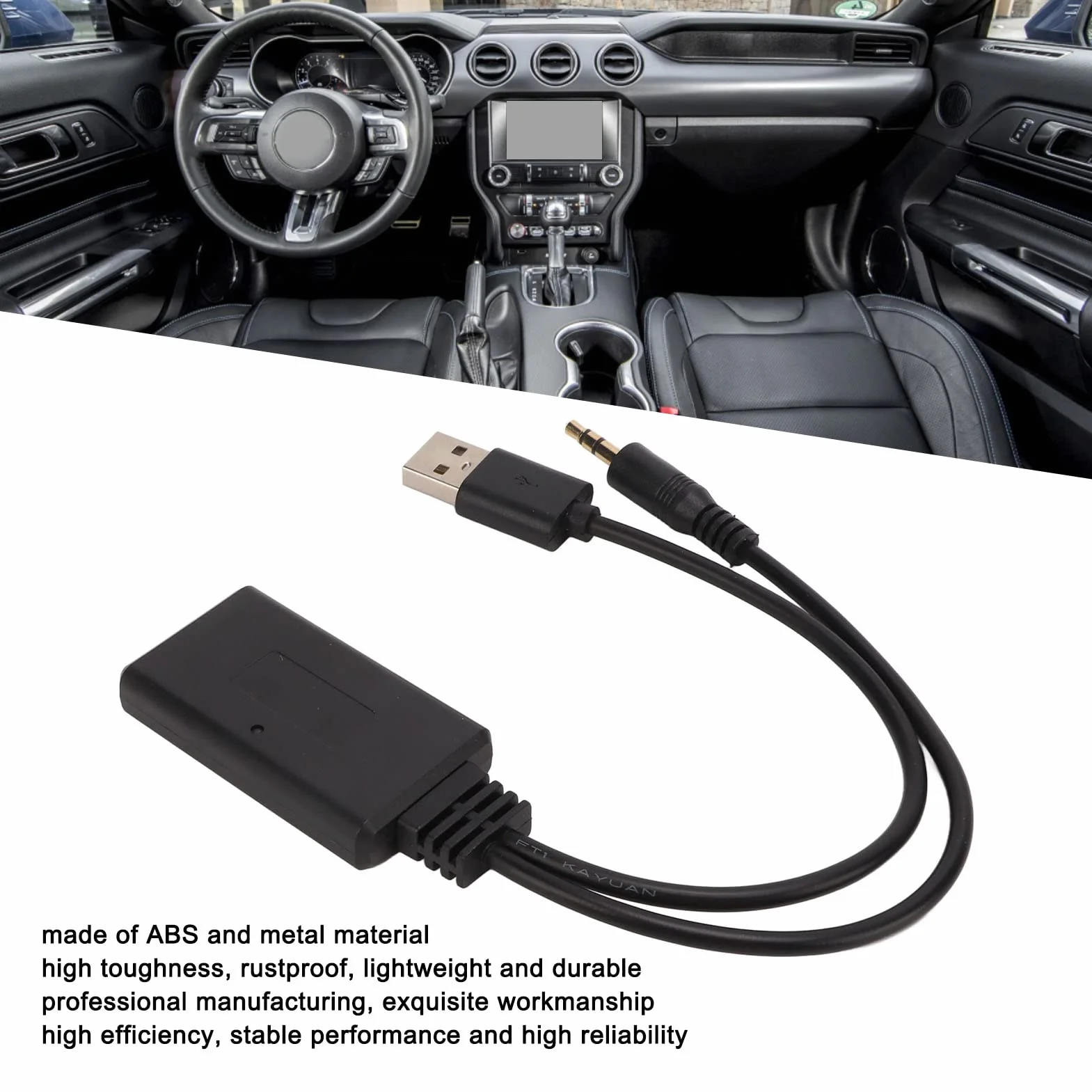 Yosoo samochodowy adapter audio Bluetooth 5.0 USB Aux