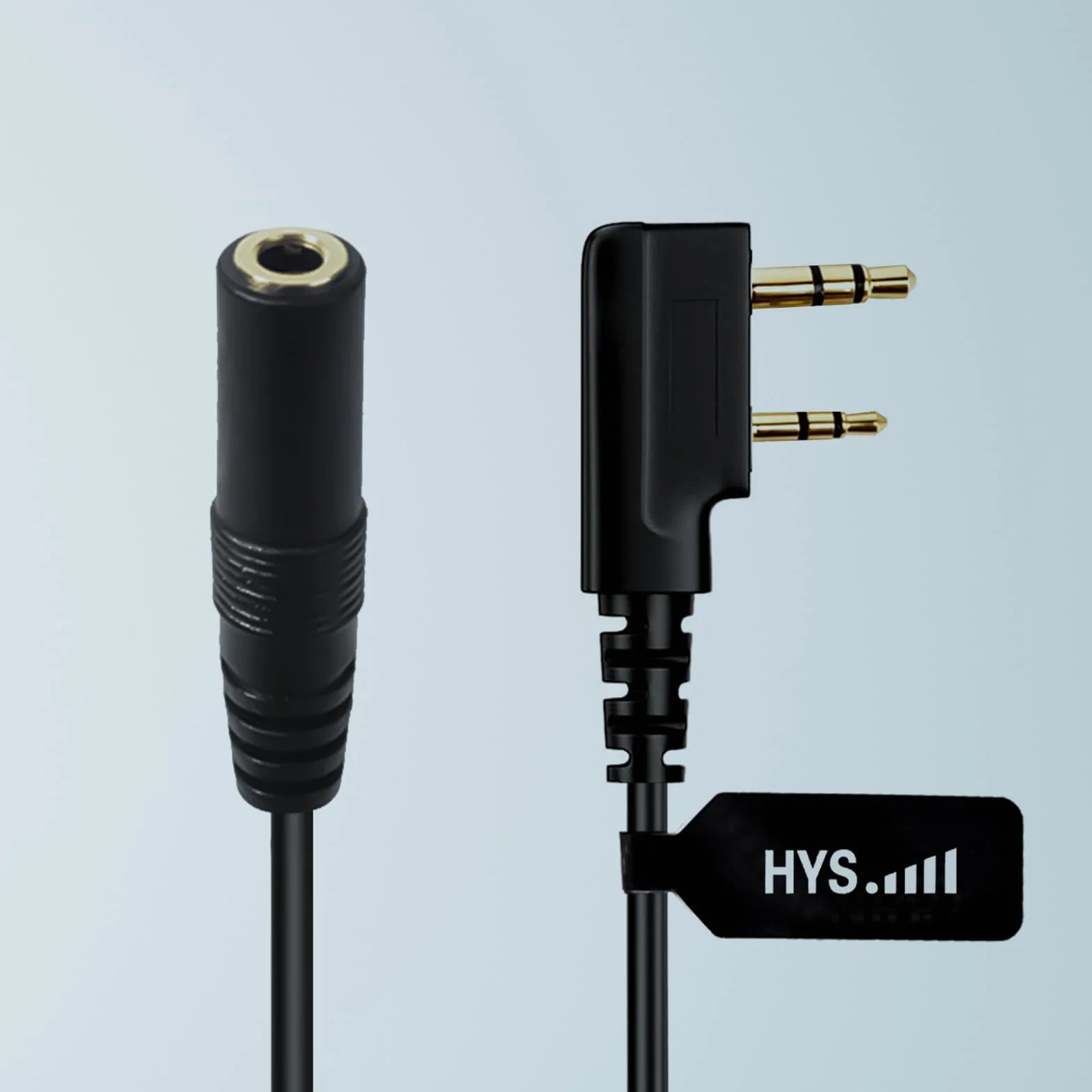 HYS Radio 2-pinowe do gniazda 3,5 mm, słuchawki audio, kabel transferowy, kompatybilne z Kenwood Baofeng Quansheng Walkie-Talkie (2)