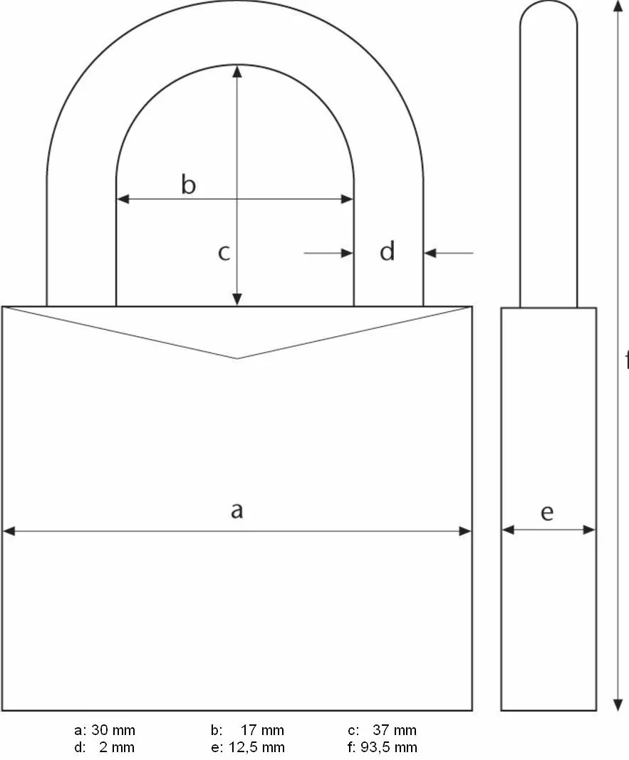 ABUS Zamek kablowy z certyfikatem TSA 148/30, 53094