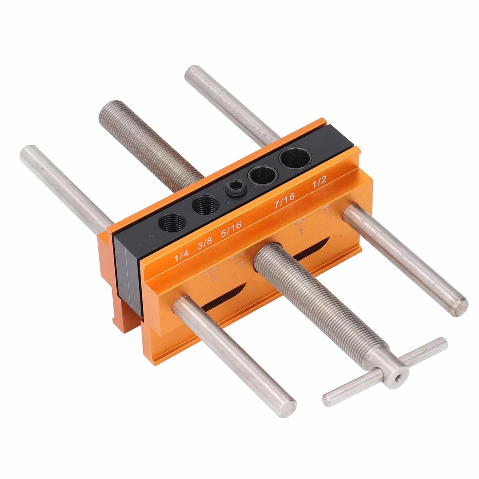 Generic Samocentrujący Przyrząd do Kołków Regulowany, Trwały Przewodnik do Wiercenia Projektów Związanych z obróbką Drewna z 6 Tulejami 1/4 1/2 Cala