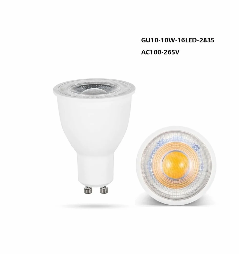 4 sztuki żarówek GU10, 16 diod LED, 10-15 W, reflektor szerokonapięciowy, bez migotania, źródło światła LED o temperaturze barwowej 3000 K, 6000 K i 4500 K(3000K,10W)