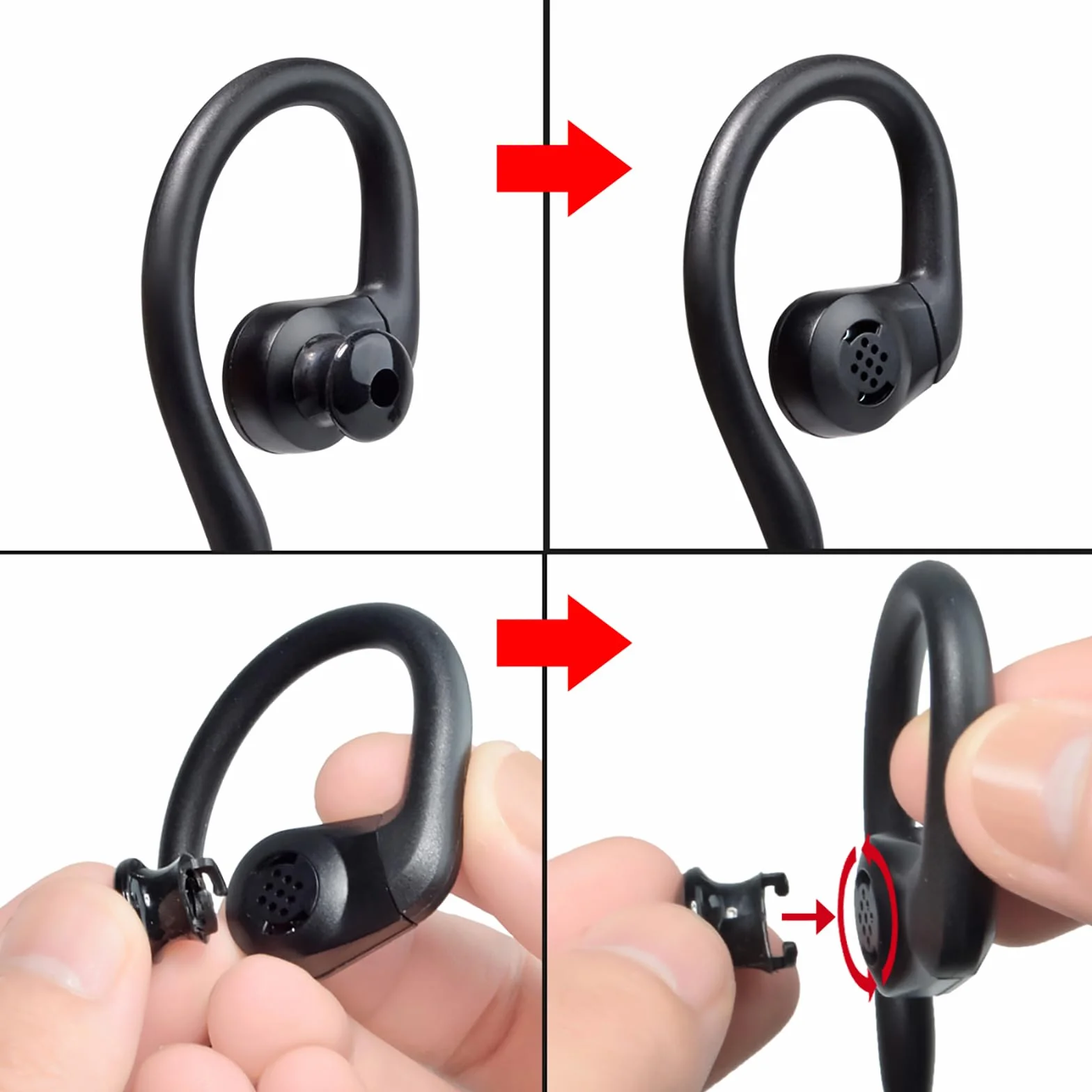 Słuchawka radiowa 3,5 mm Jack Walkie Talkie zestaw słuchawkowy 1 pin do Motorola Yaesu Kenwood Maxon Vertex Police Radio