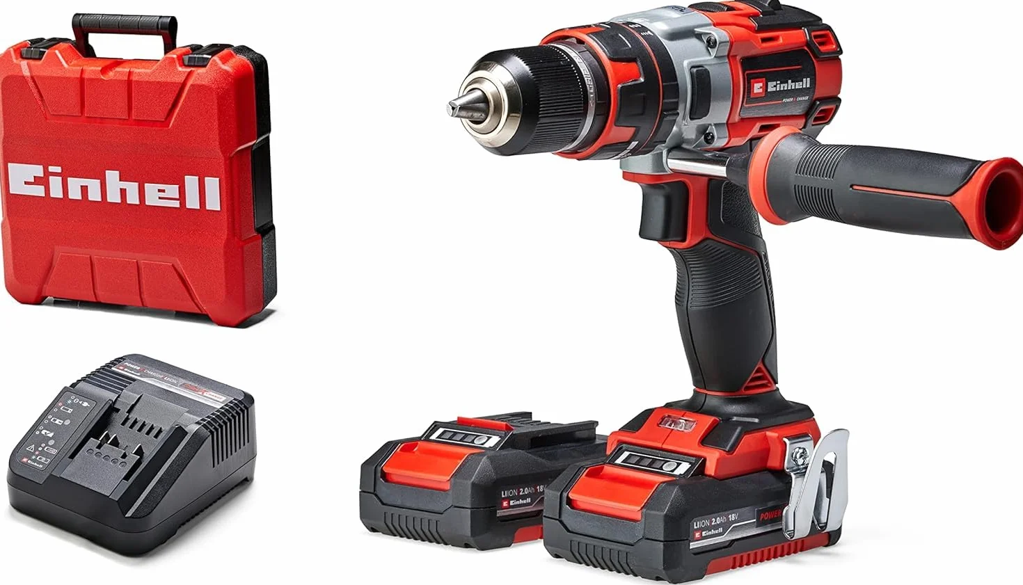 Einhell Te-Cd 18 Li-I Bl Wiertarko-Wkrętarka, Czerwony/Czarny, ‎7,8 x 2,91 x 9,25 cm; 1,5 kg