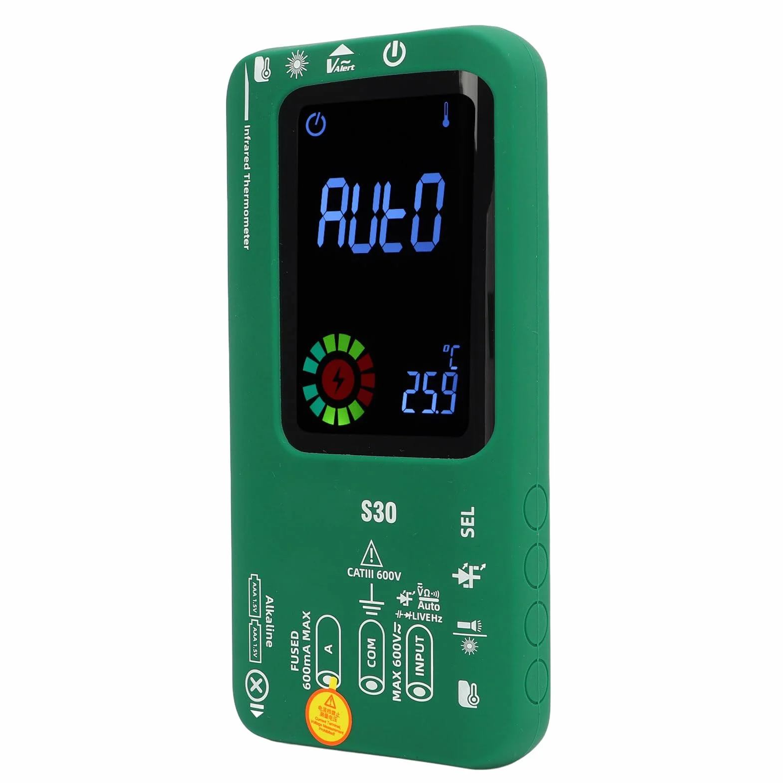 Cyfrowy multimetr wielofunkcyjny termometr na podczerwień analizator obwodu HD kolorowy wyświetlacz LCD do warsztatu samochodowego, naprawa domu, elektroniczna elektrotechnika, materiał ABS