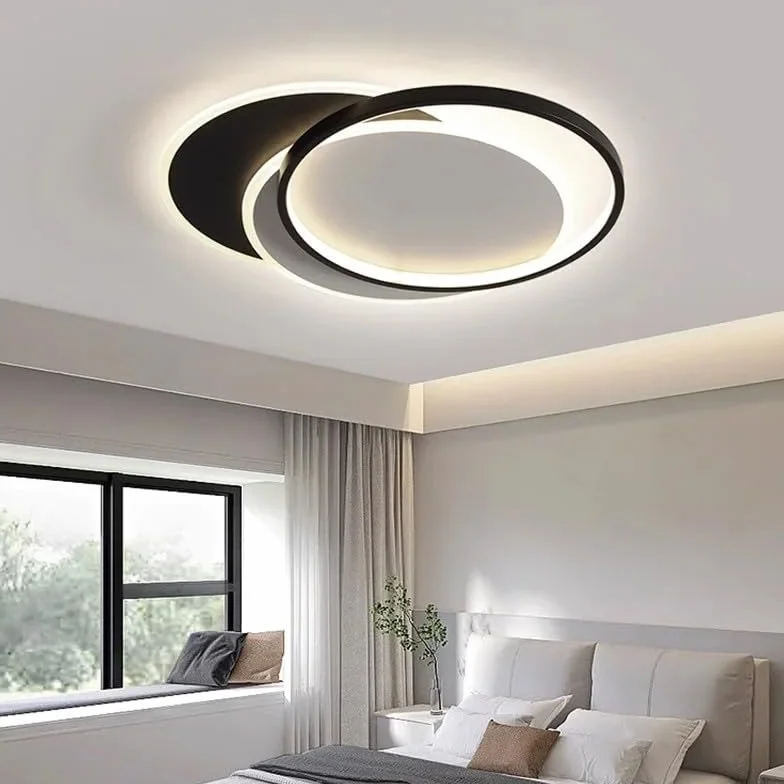 Nowoczesna lampa sufitowa LED do salonu, dekoracja domu, pilot zdalnego sterowania, sypialnia dziecięca, lampa do jadalni (biała 40 x 40 cm, 3 kolory)