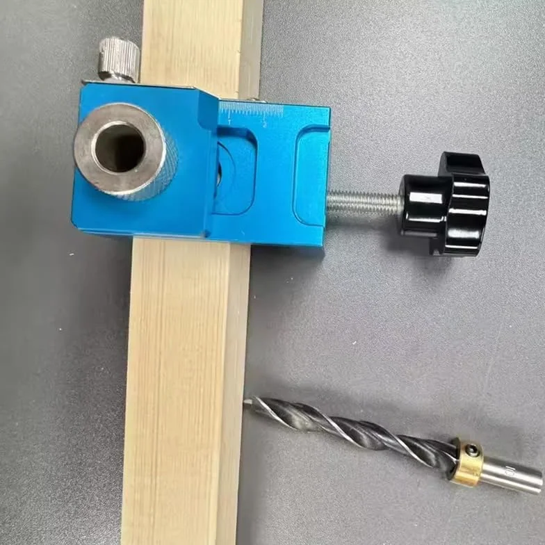 VIDOO Lokalizator Otworów Półek Stop Aluminium Ścisk Pozycjonujący z Tuleją Precyzyjna Skala Laserowa do Montażu Szafek-8/10/12mm