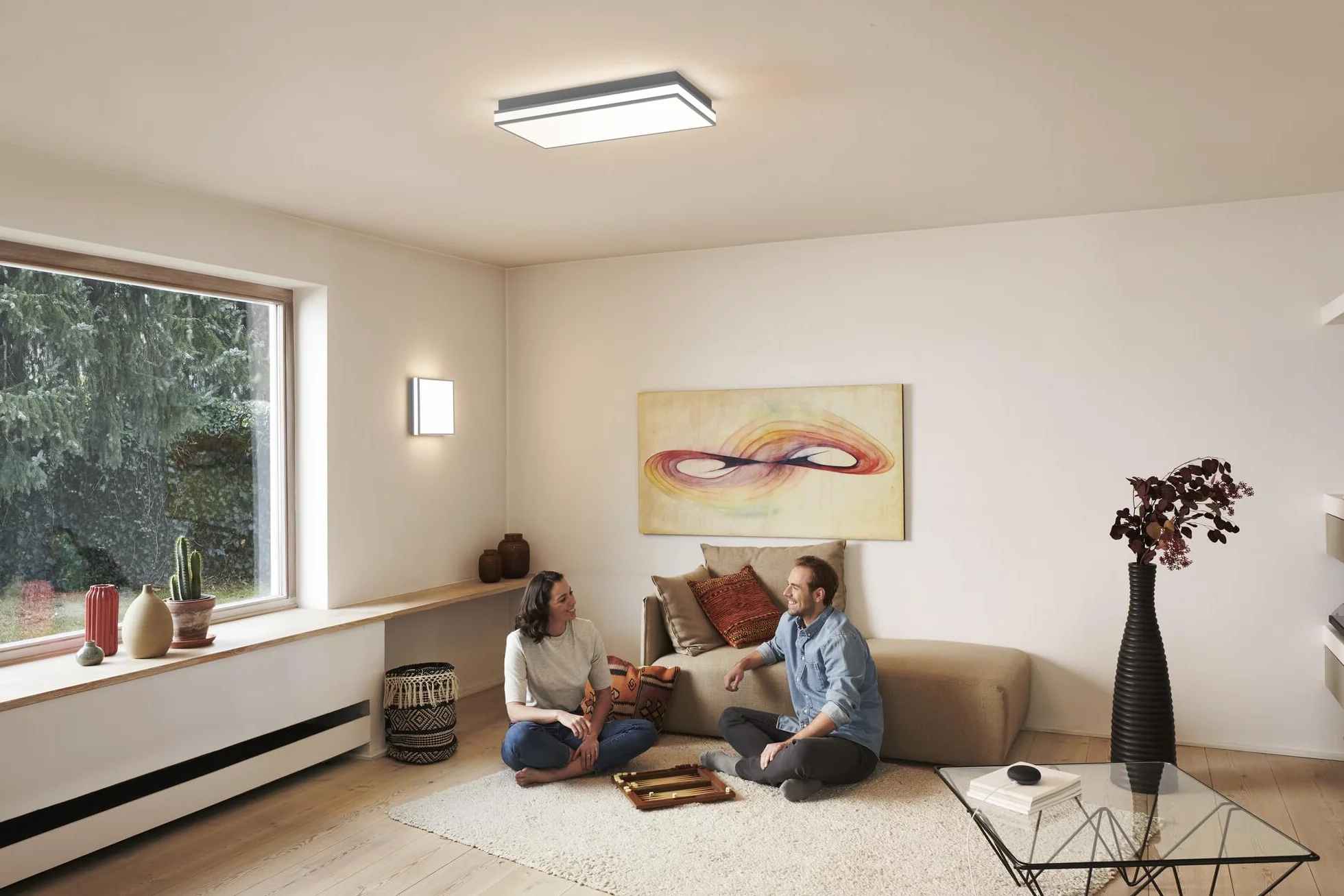 LEDVANCE Oprawa oświetleniowa: for sufit, DECORATIVE CEILING WITH WIFI TECHNOLOGY / 42 W, 220…240 V, kąt rozsyłu światła: 110°, Program Tunable White, 3000…6500 K, materiał: steel, IP20