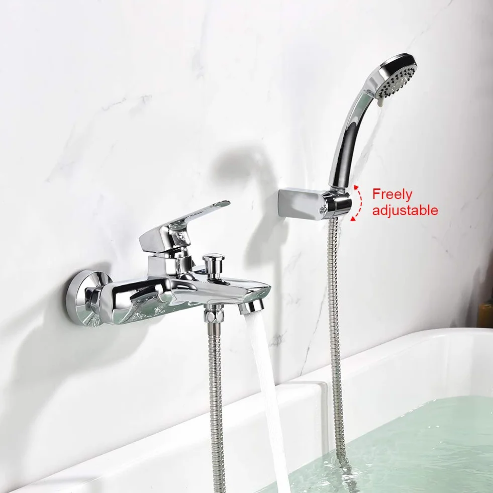 Ibergrif M13025-Nimes, zestaw kranu do wanny, łazienkę-prysznic Monomando do montażu ściennego, Chrome