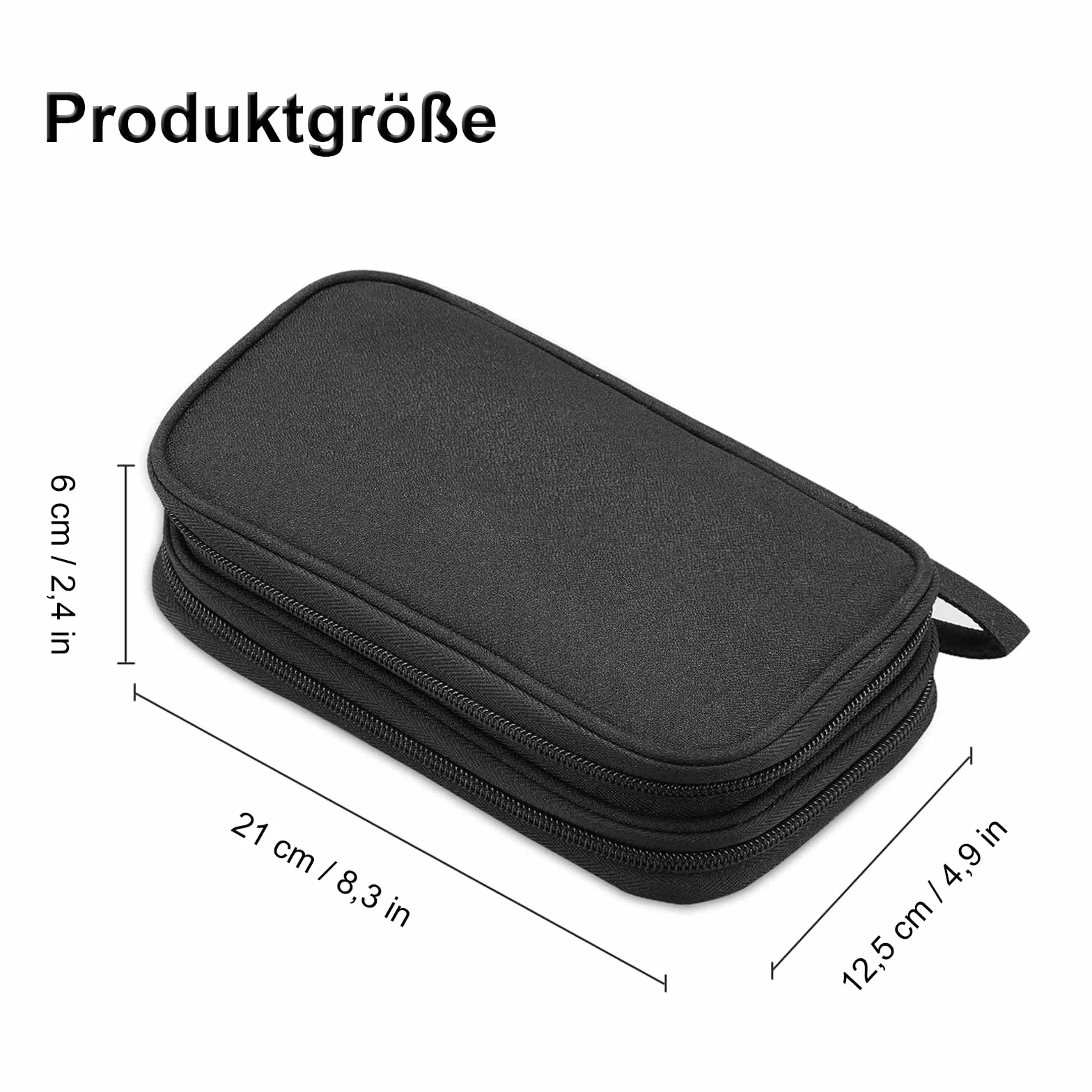 ACONDE Organizer na elektronikę dwuwarstwowy futerał na kable czarny