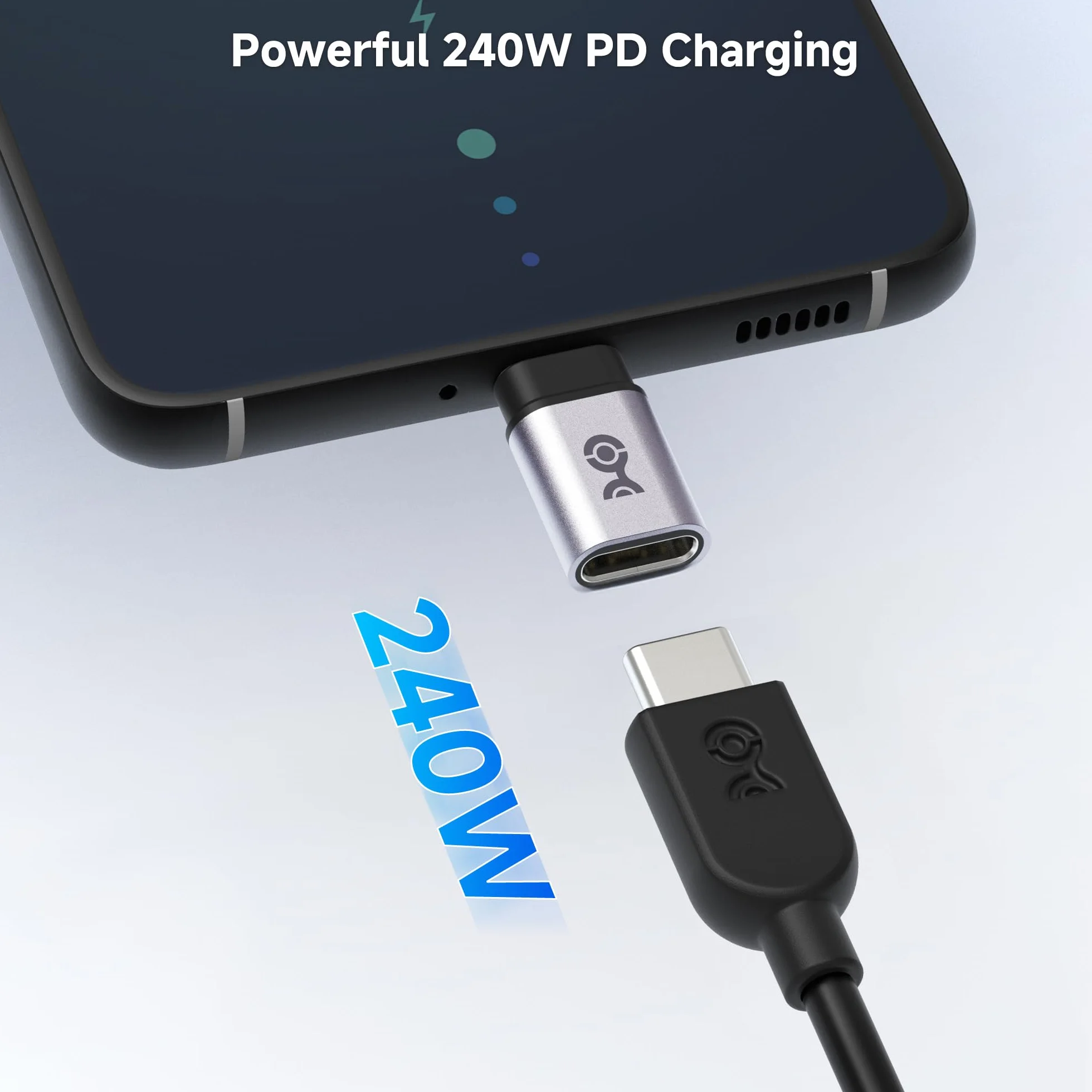 Cable Matters 2-pak adapter przedłużający USB C 40 Gb/s 240 W żeński na męski