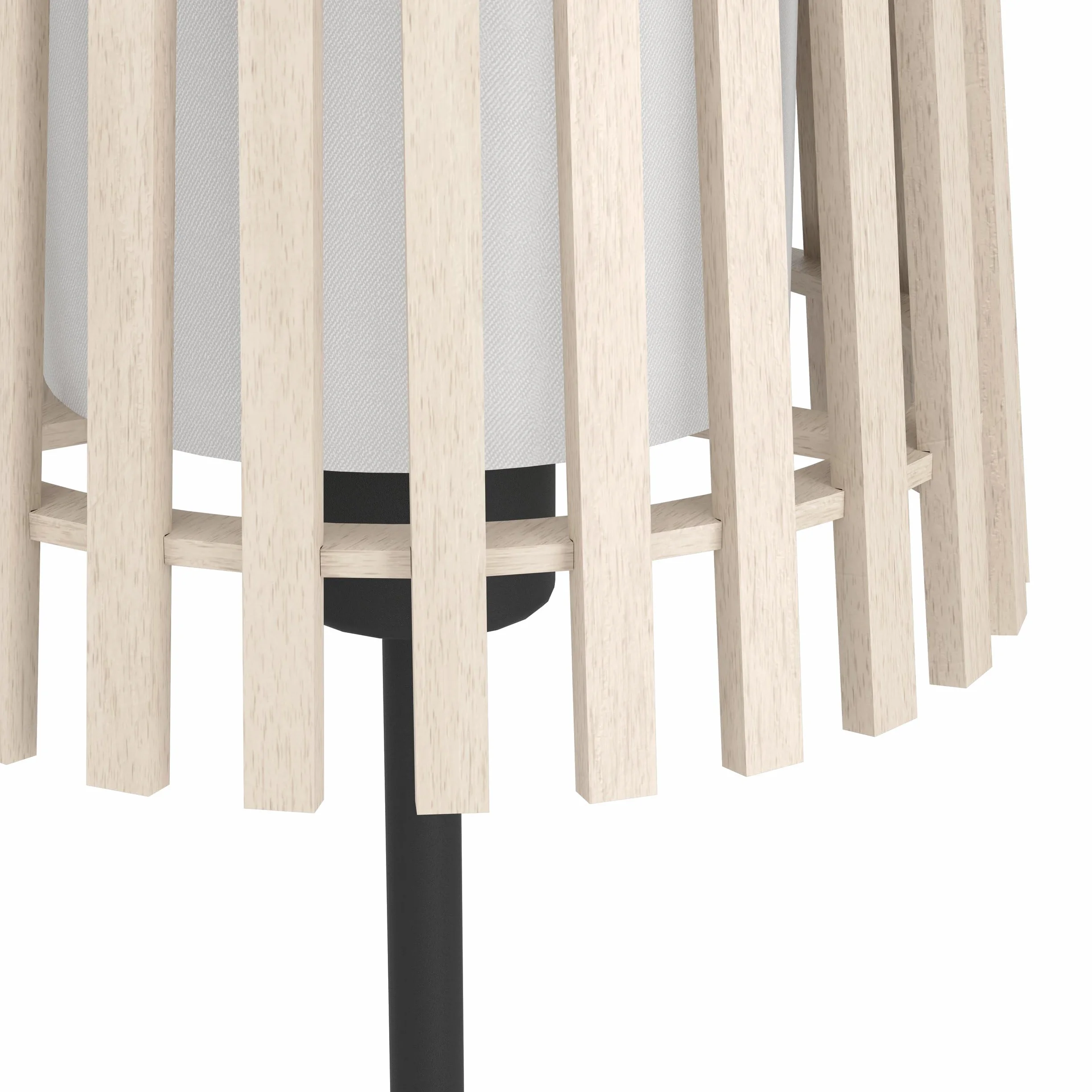 EGLO lampa stołowa Fattoria, naturalna lampka nocna | lampka z jasnego drewna i białej tkaniny, oświetlenie do salonu i sypialni, oprawa E27