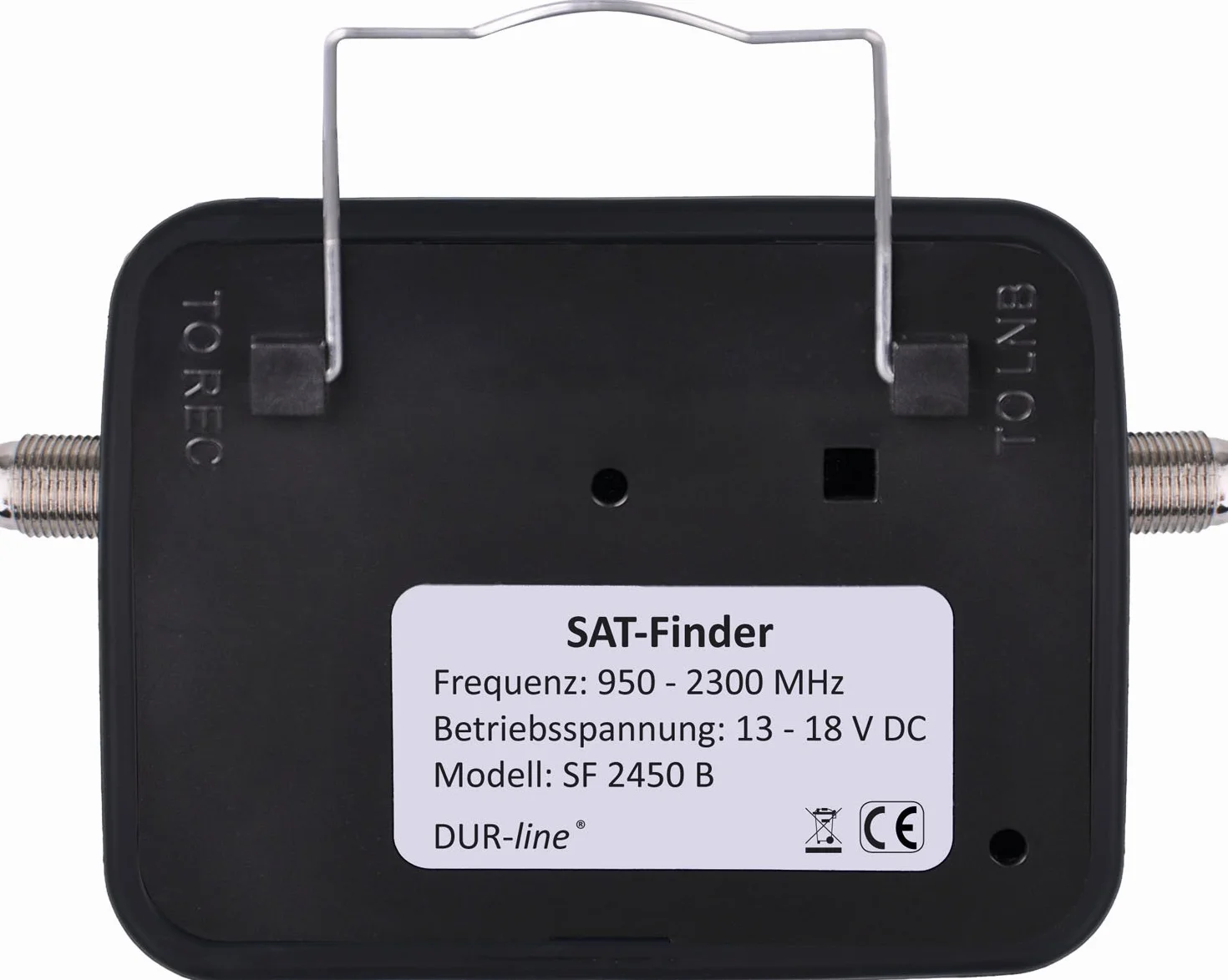 Dur-Line® Wyszukiwarka satelitarna SF 24XX, czytnik siły sygnału do precyzyjnego ustawienia cyfrowej anteny satelitarnej, wysoka czułość wejściowa, w zestawie kabel F i szczegółowa instrukcja obsługi
