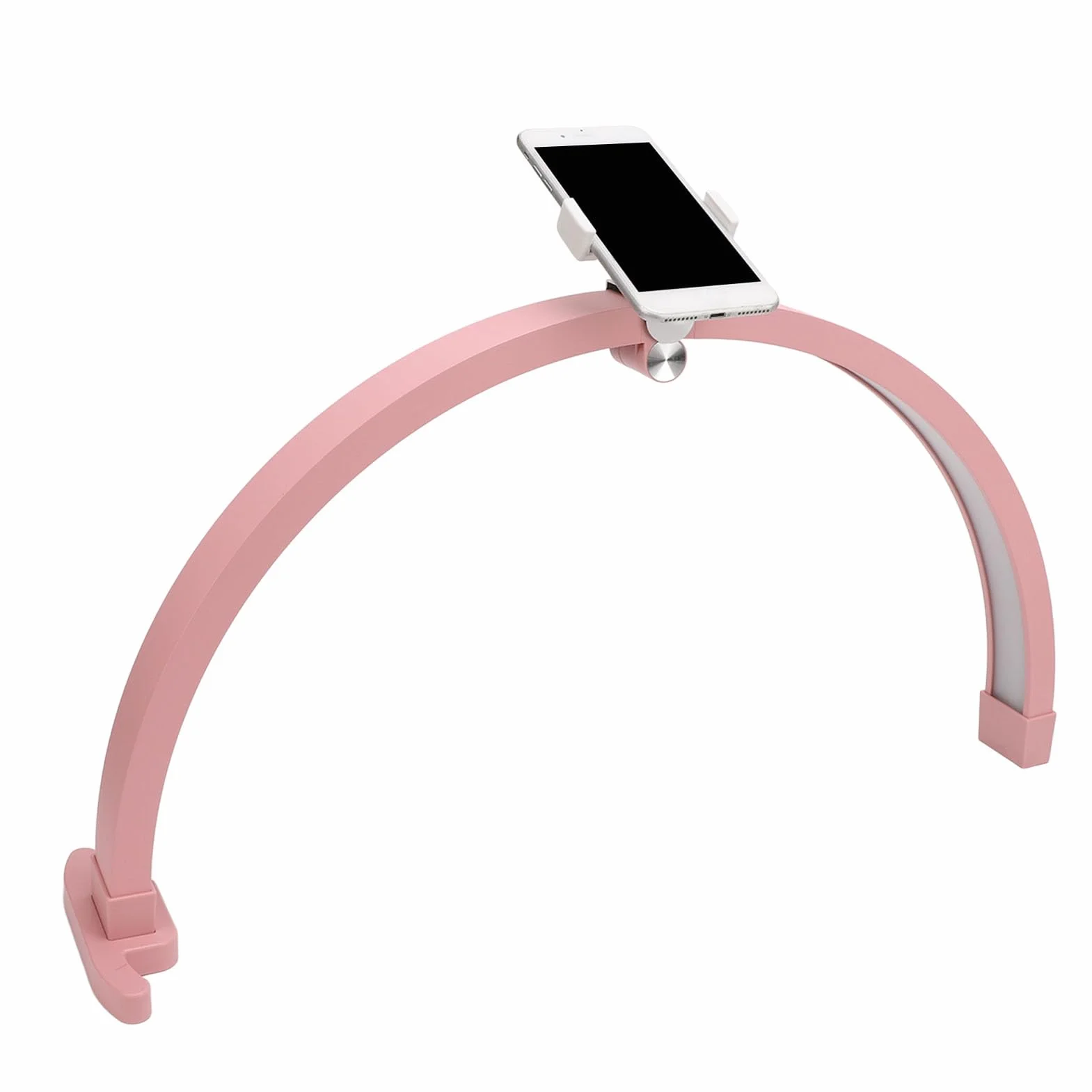22-calowa Lampka LED do Manicure Half Moon Beauty z Klipsem do Telefonu, Biurkowa do Paznokci 20 W 3200–5600 K 1500 Lm, Lampka na Biurko do Tatuażu Lash Tech, do
