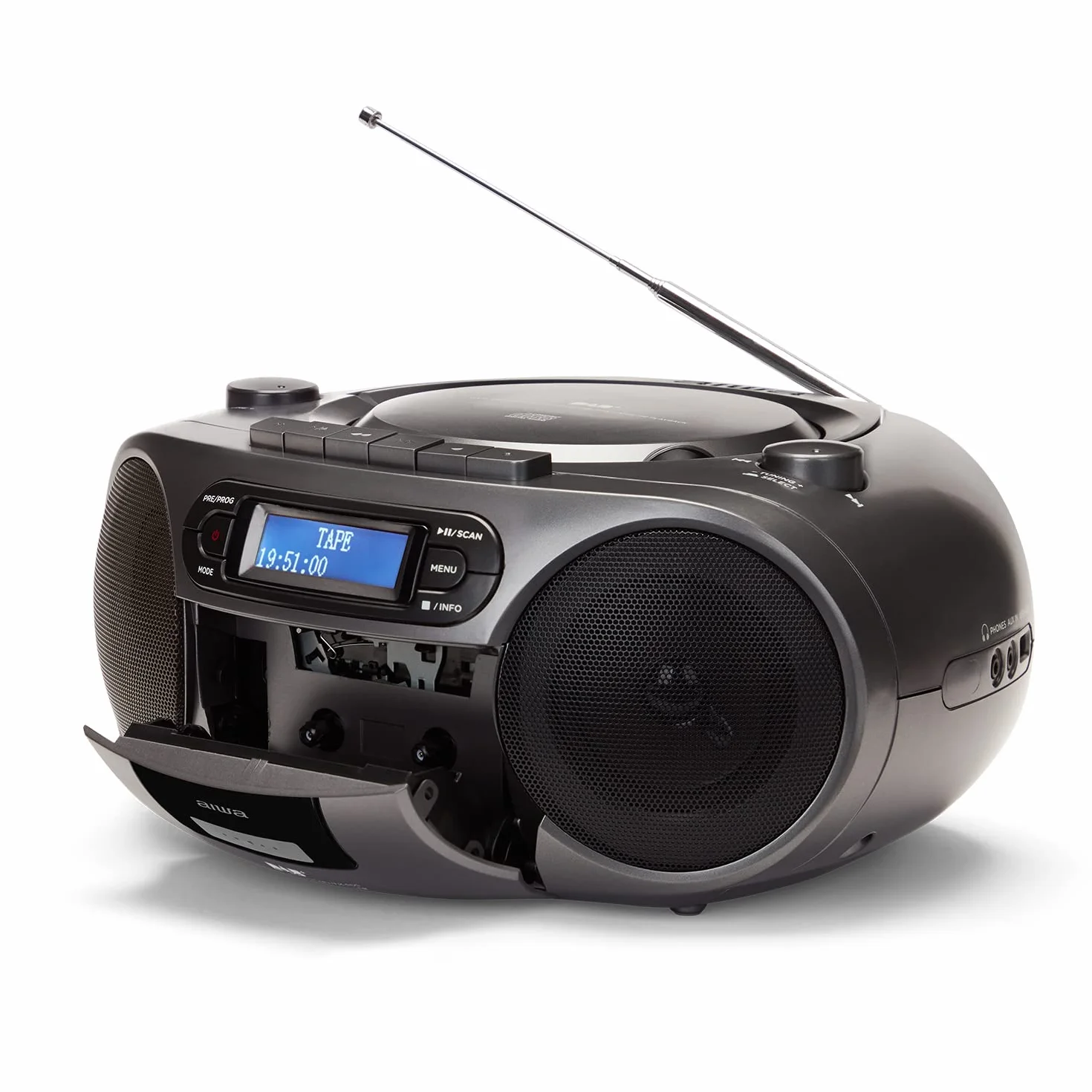 BOOMBOX RADIOODTWARZACZ DAB+, CD/MP3, USB, BT, AUX IN - AIWA BBTC-660DAB/MG