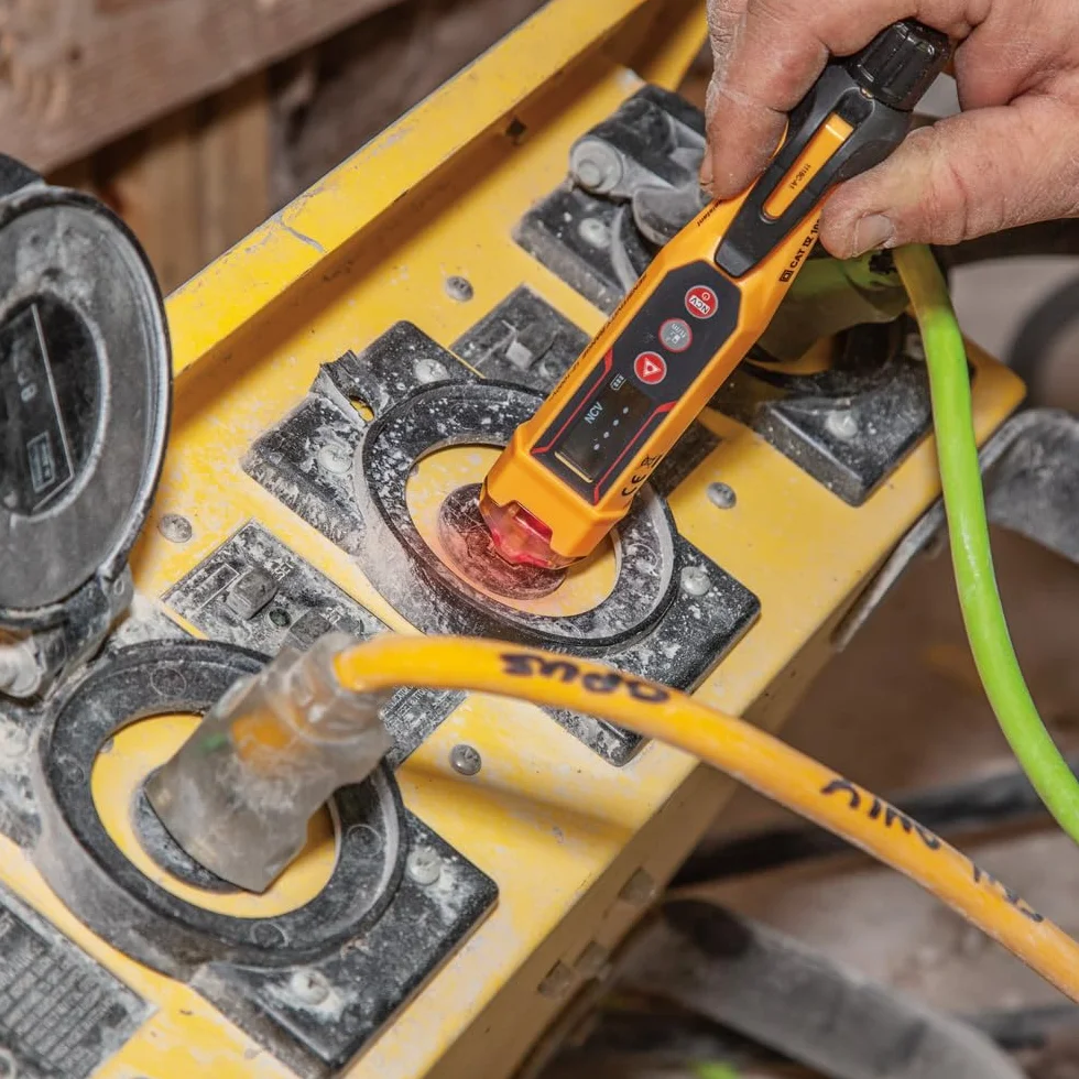 KLEIN TOOLS Bezdotykowy miernik napięcia, 12 do 1000 V AC, z dalmierzem laserowym, żółty, czarny