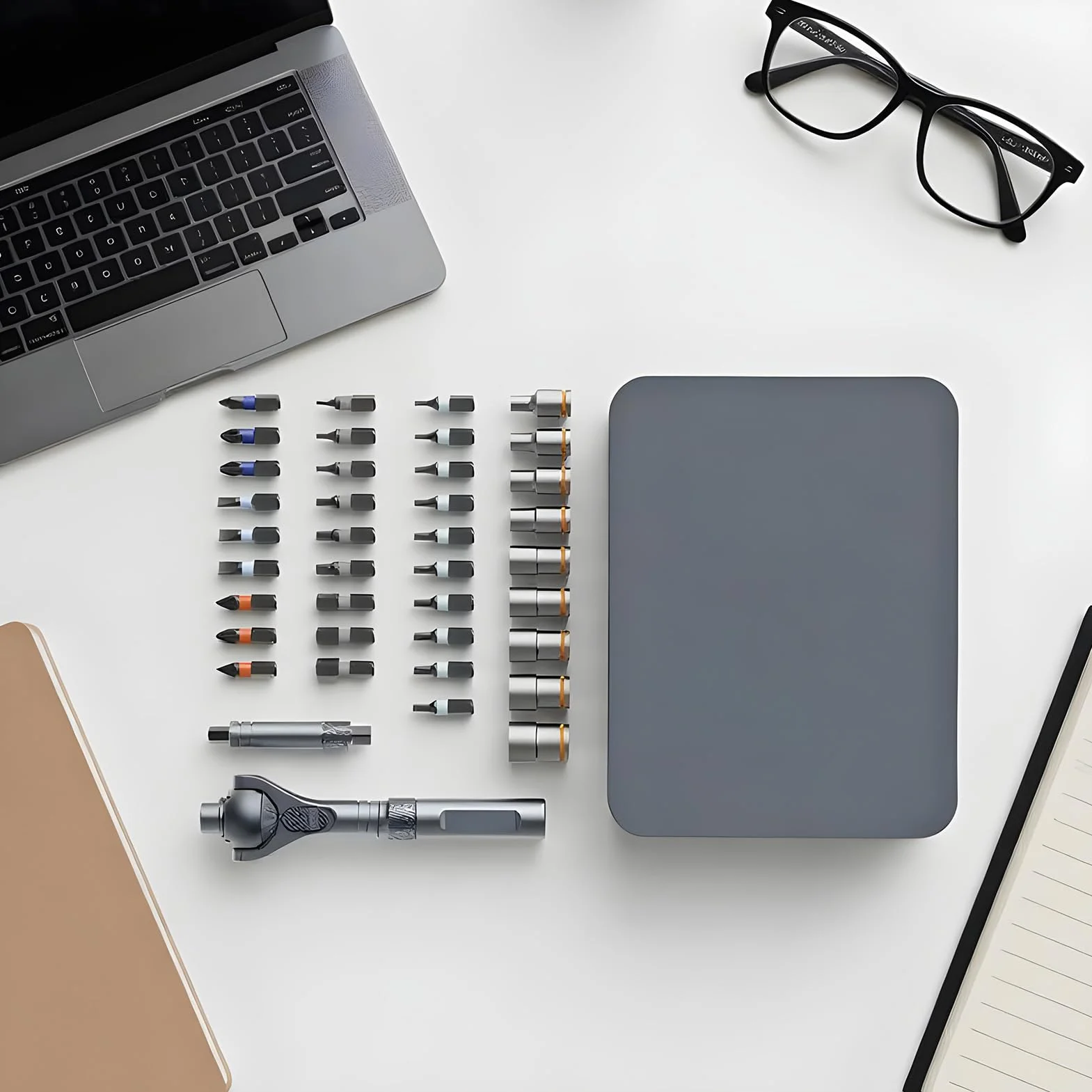 Zestaw śrubokrętów grzechotkowych 40-w-1 Precyzyjny Ergonomiczny Przenośny | Wielofunkcyjny zestaw bitów Dla mechaników, elektryków, elektroników, budownictwa, stolarstwa, hydraulików, domu,