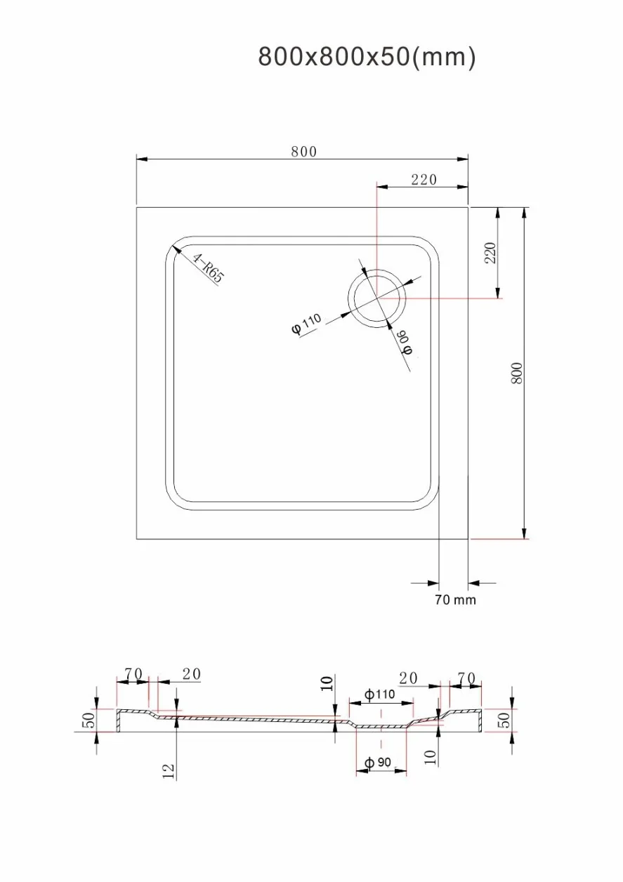Shop [typ Lina] narożna kabina prysznicowa system przesuwny – prysznic – wariacje (80 x 80 x 195 cm + brodzik + odpływ