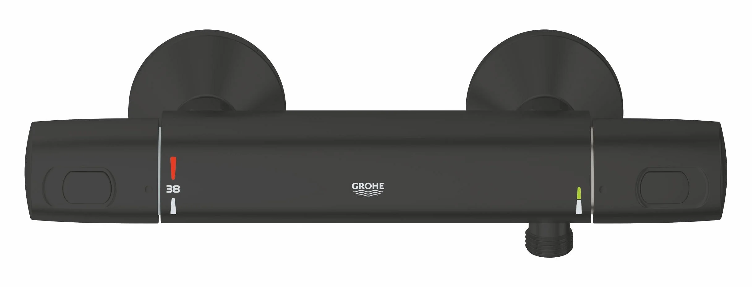 GROHE Precision Trend bateria prysznicowa, oszczędzająca wodę (termostat zapewnia stałą temperaturę, bateria mieszająca z chłodną powierzchnią, blokada bezpieczeństwa w temperaturze 38°C, metalowe