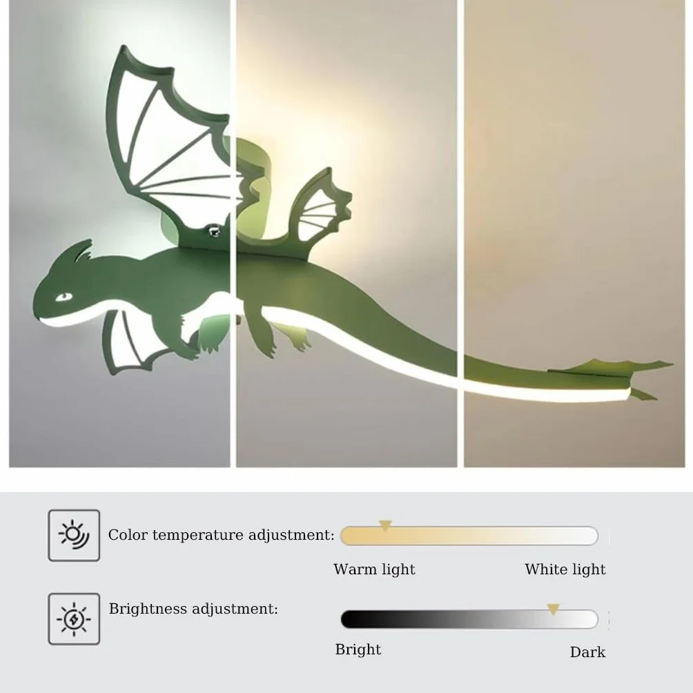 Lampa Sufitowa LED Lampa Sufitowa Do Pokoju Dziecięcego Nowoczesna Z Możliwością Przyciemniania Za Pomocą Pilota Wzór Dinozaura 3000K ~ 6000K Lampa Wisząca Do Pokoju Dziecięcego Sypialnia (