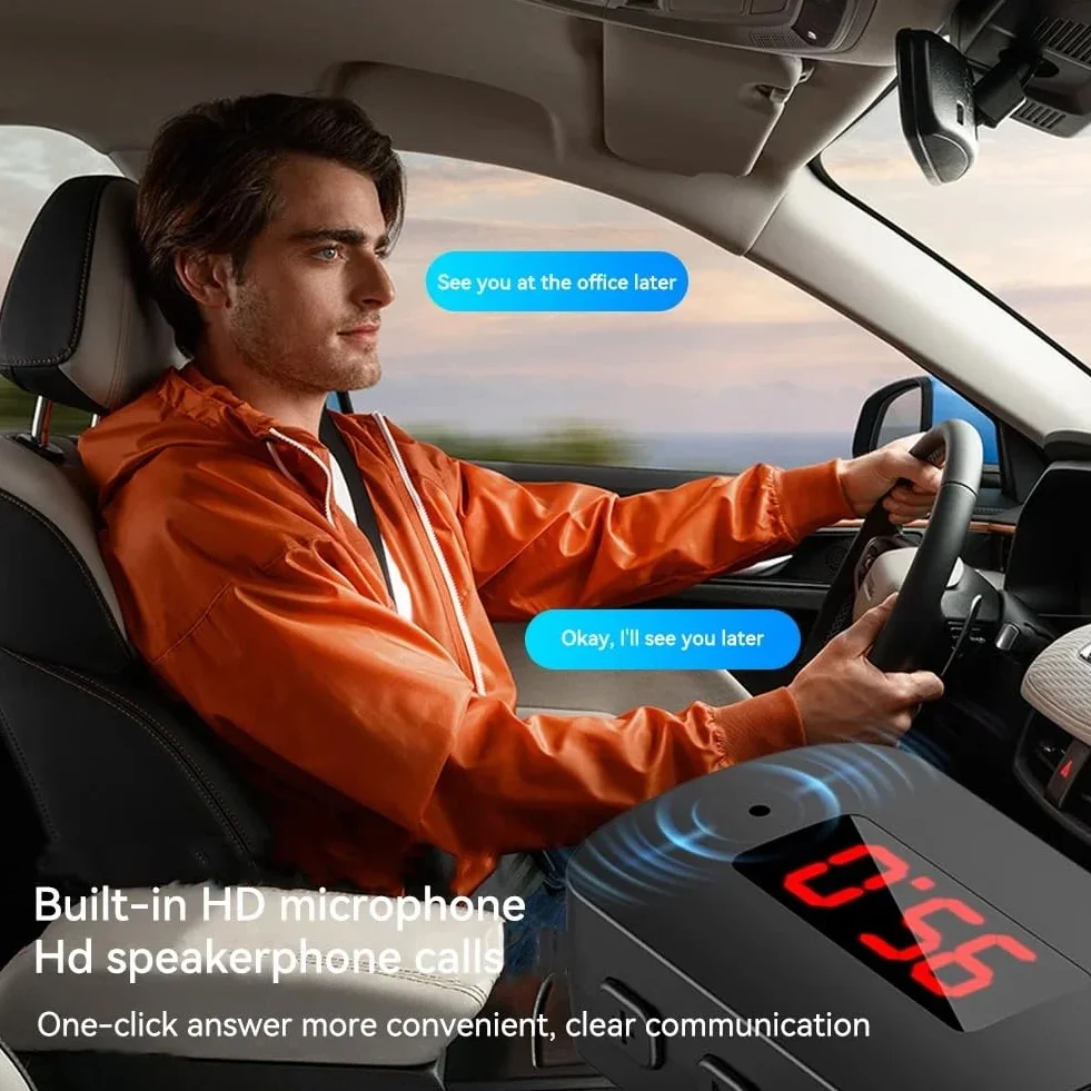 Bezprzewodowy adapter Bluetooth 5.4 transmiter odbiornik z mikrofonem USB Audio AUX do samochodu