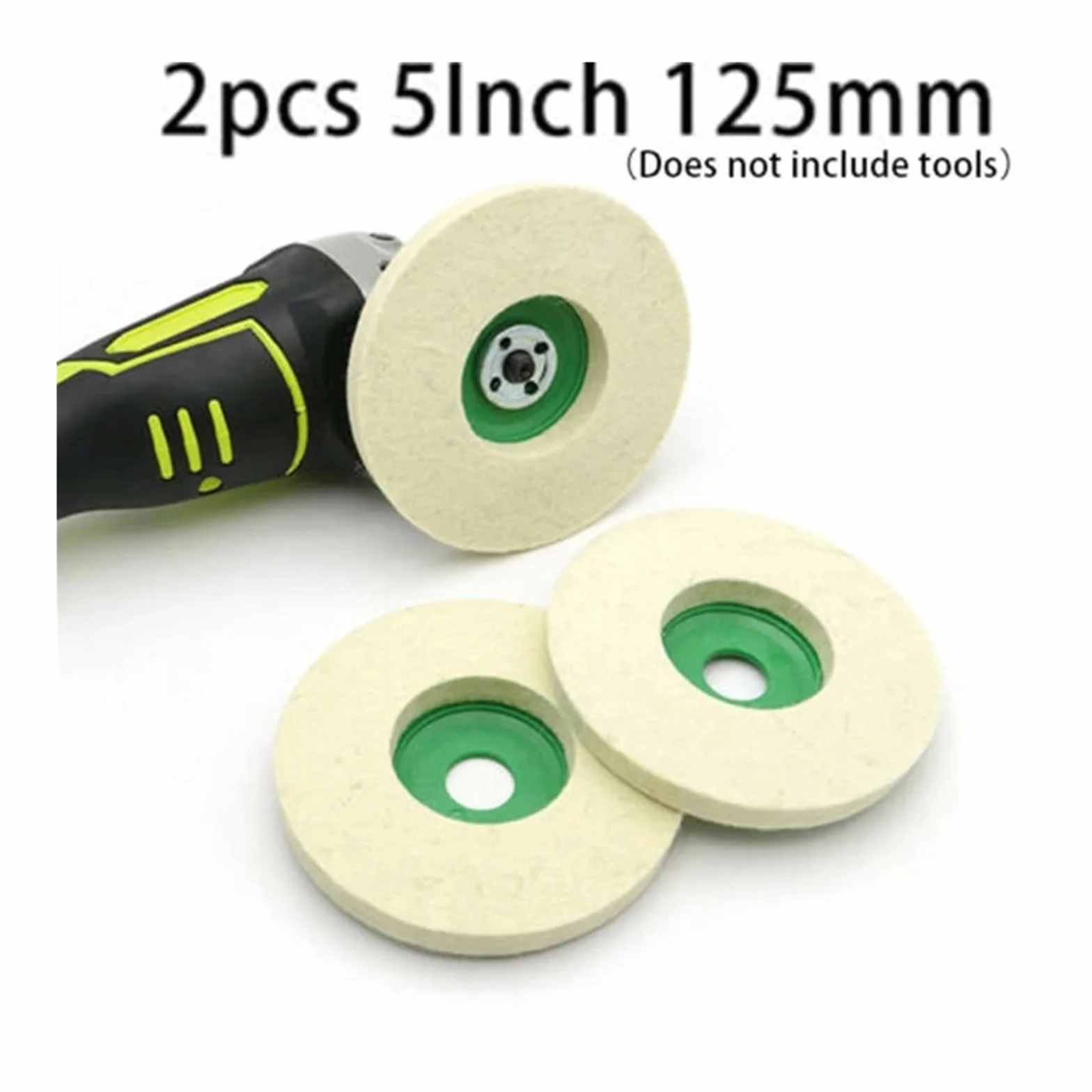 Polerująca tarcza szlifierki stołowej, 2 szt. 125 mm filc wełniany, tarcza polerska, tarcze polerskie