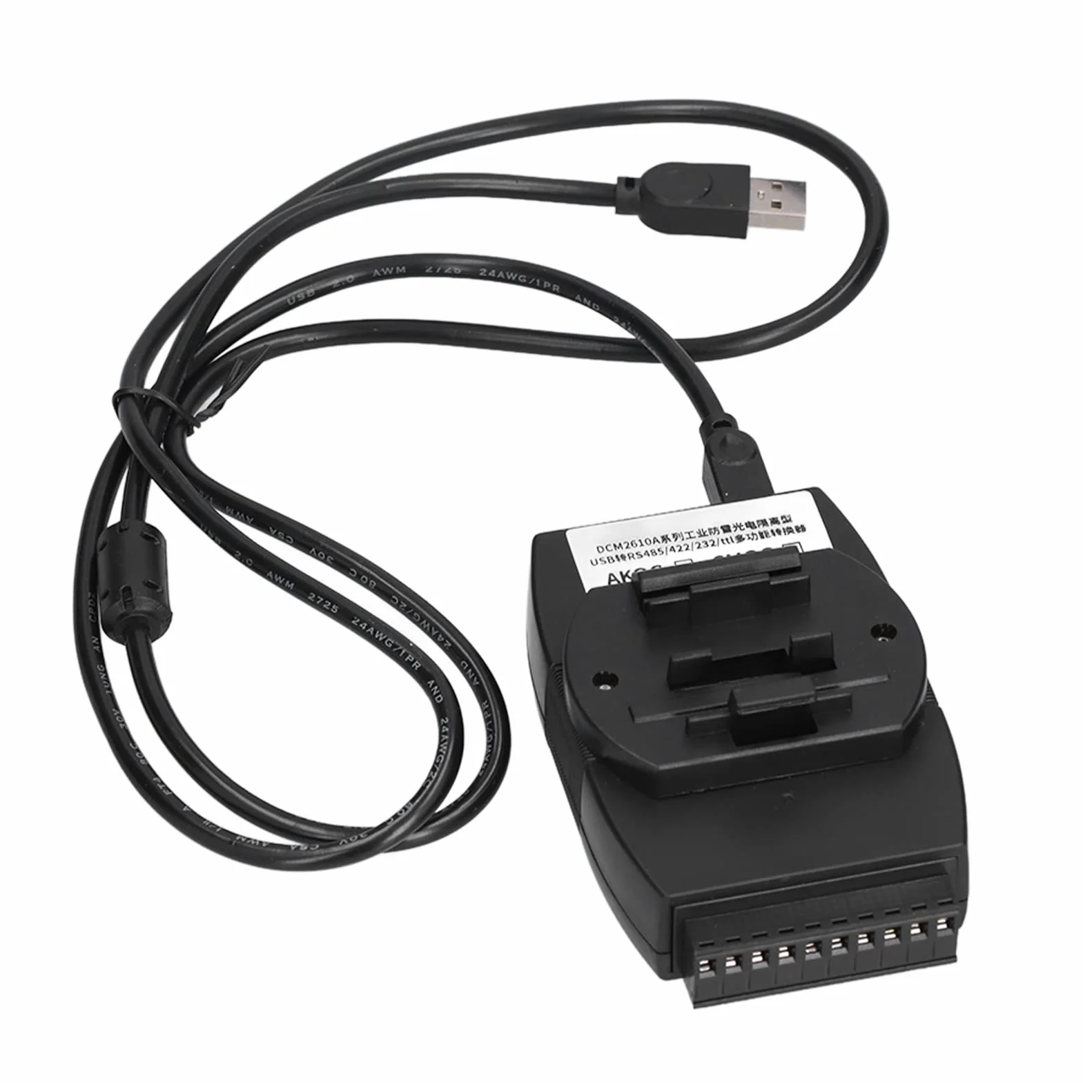 Cocoarm Adapter USB na Obudowa Ognioodporna ABS Konwerter USB na Izolacja 5 W 1 422 232 TTL Izolowana Moc 2 W 256 Węzłów do Sterowania Przemysłowego Komunikacja PLC ((Szybkość komunikacji 200 Kb))