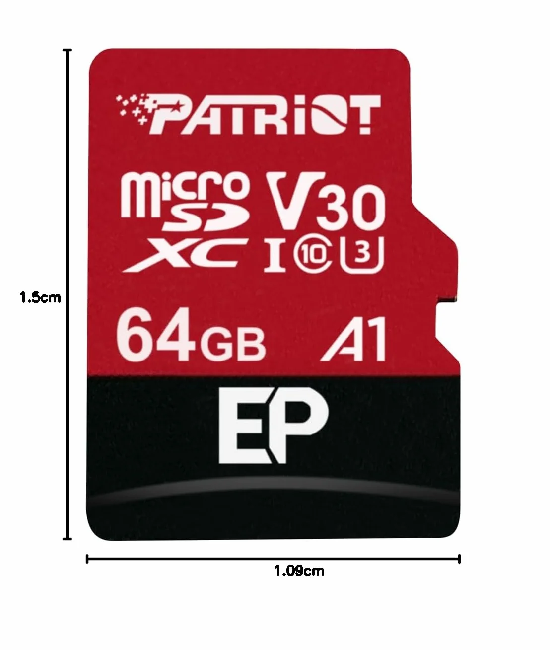 Patriot Memory PEF64GEP31MCX Karta Pamięci Microsd, Czarny/Czerwony, 64 GB