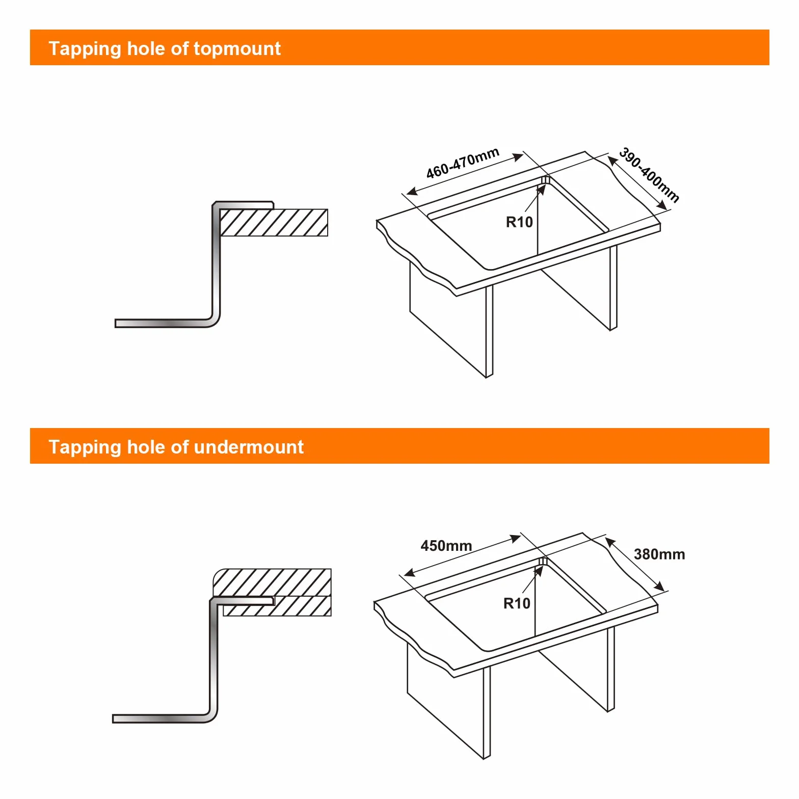 Ibergrif M85043 Zlewozmywak kuchenny ze stali nierdzewnej 50x43 cm Undermount Topmount pojedyncza miska
