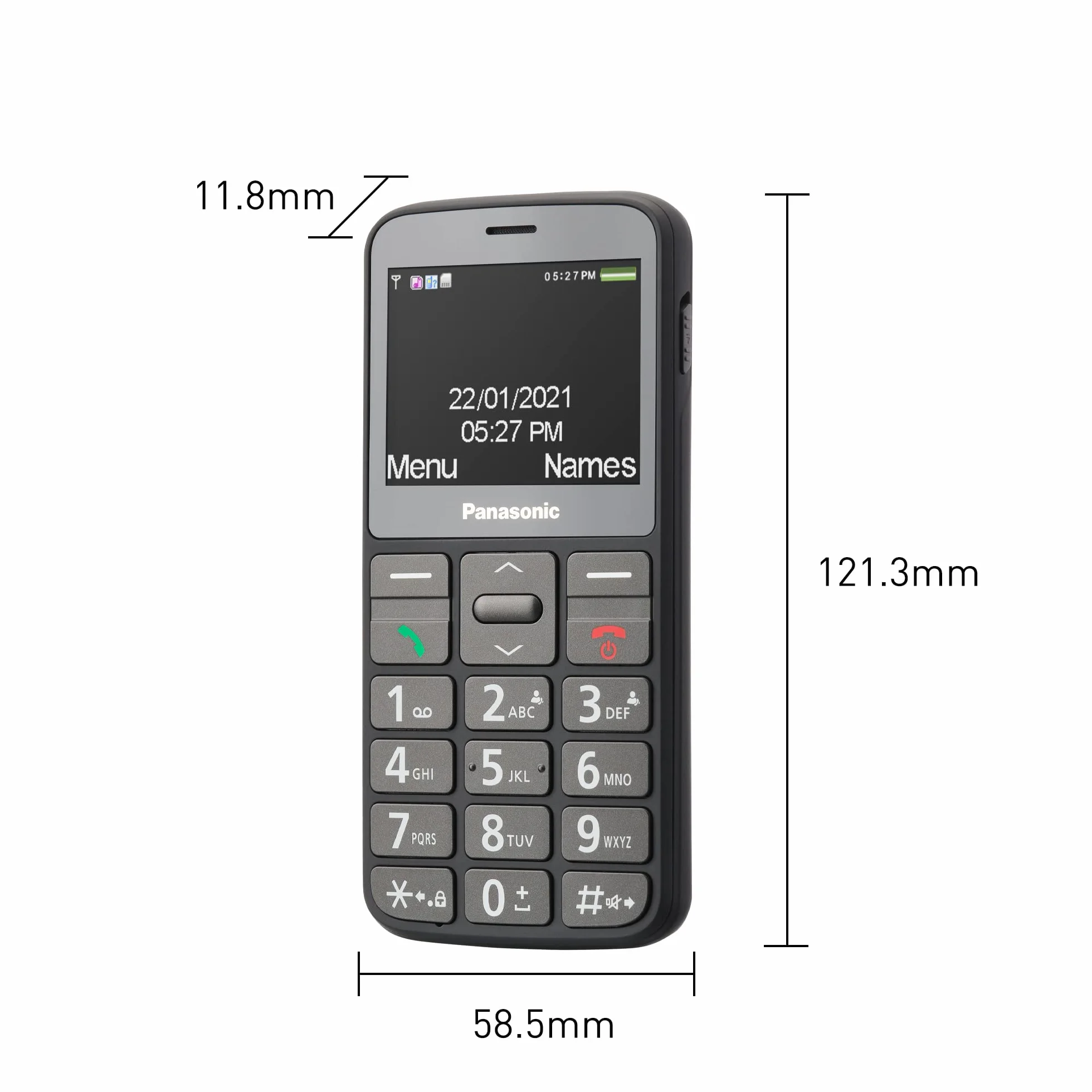Panasonic Kx-Tu160Exb Telefon Czarny 2.4"