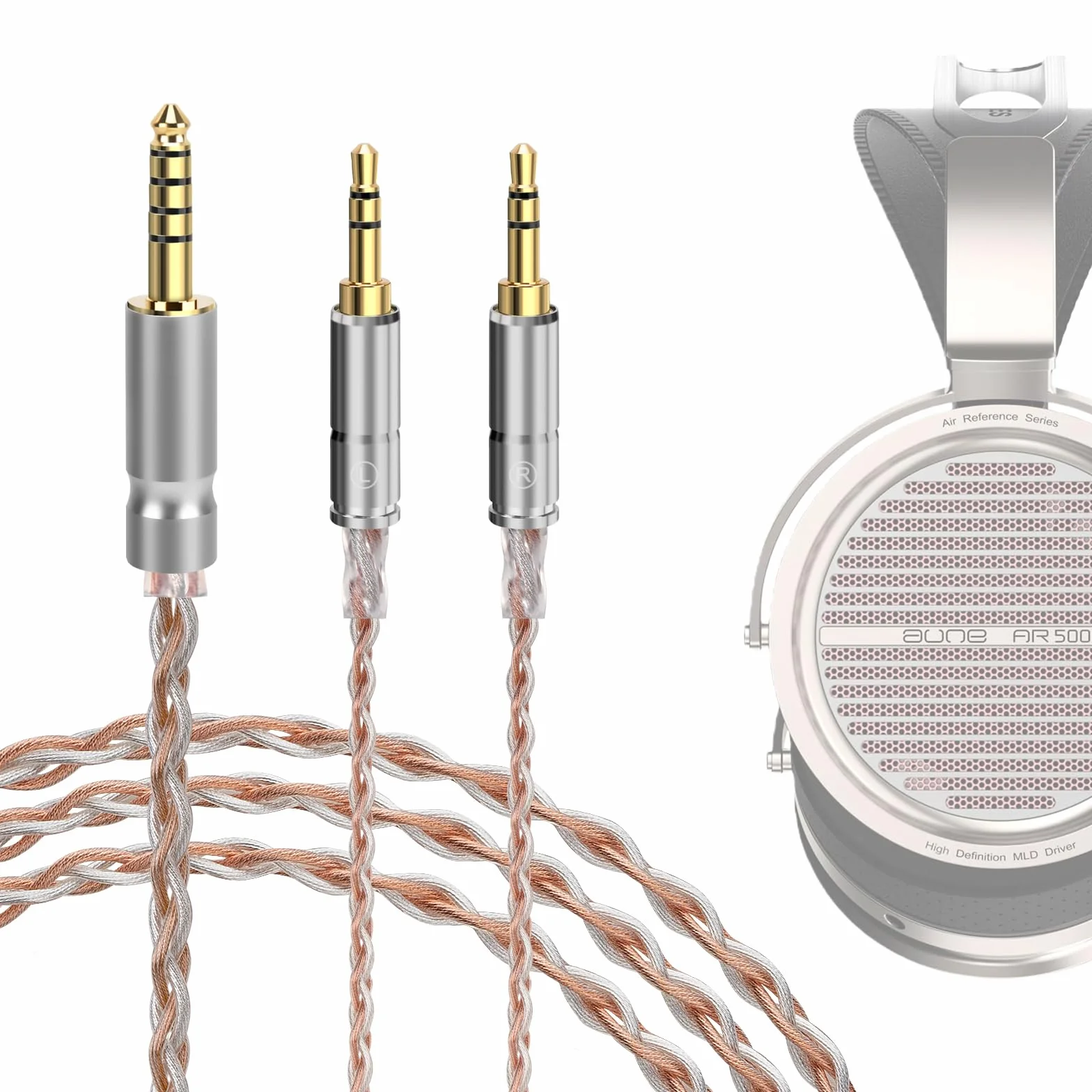 GEEKRIA Apollo Kabel zbalansowany 4,4 mm 6N OCC posrebrzany 1,5 m FiiO FT1 FT3 FT5 FT7 FT13 JT1 Aune AR5000 SR7000