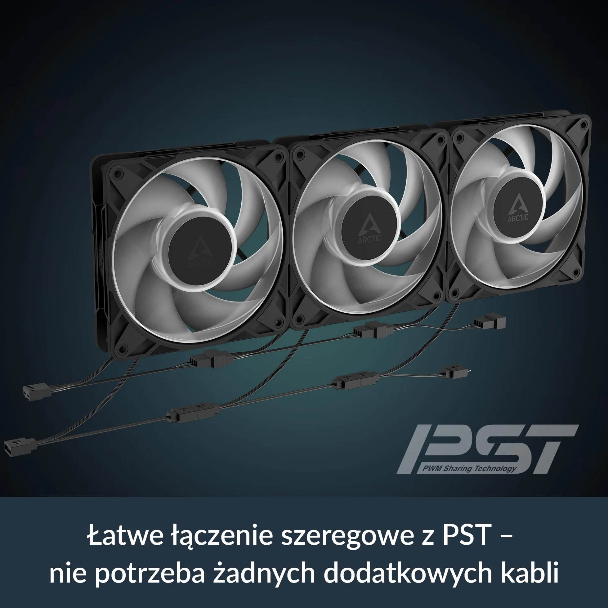 ARCTIC P12 Pro A-RGB Mocny Wentylator PWM 120 mm 600-3000 rpm 5V Cyfrowy RGB 4-Pin Czarny