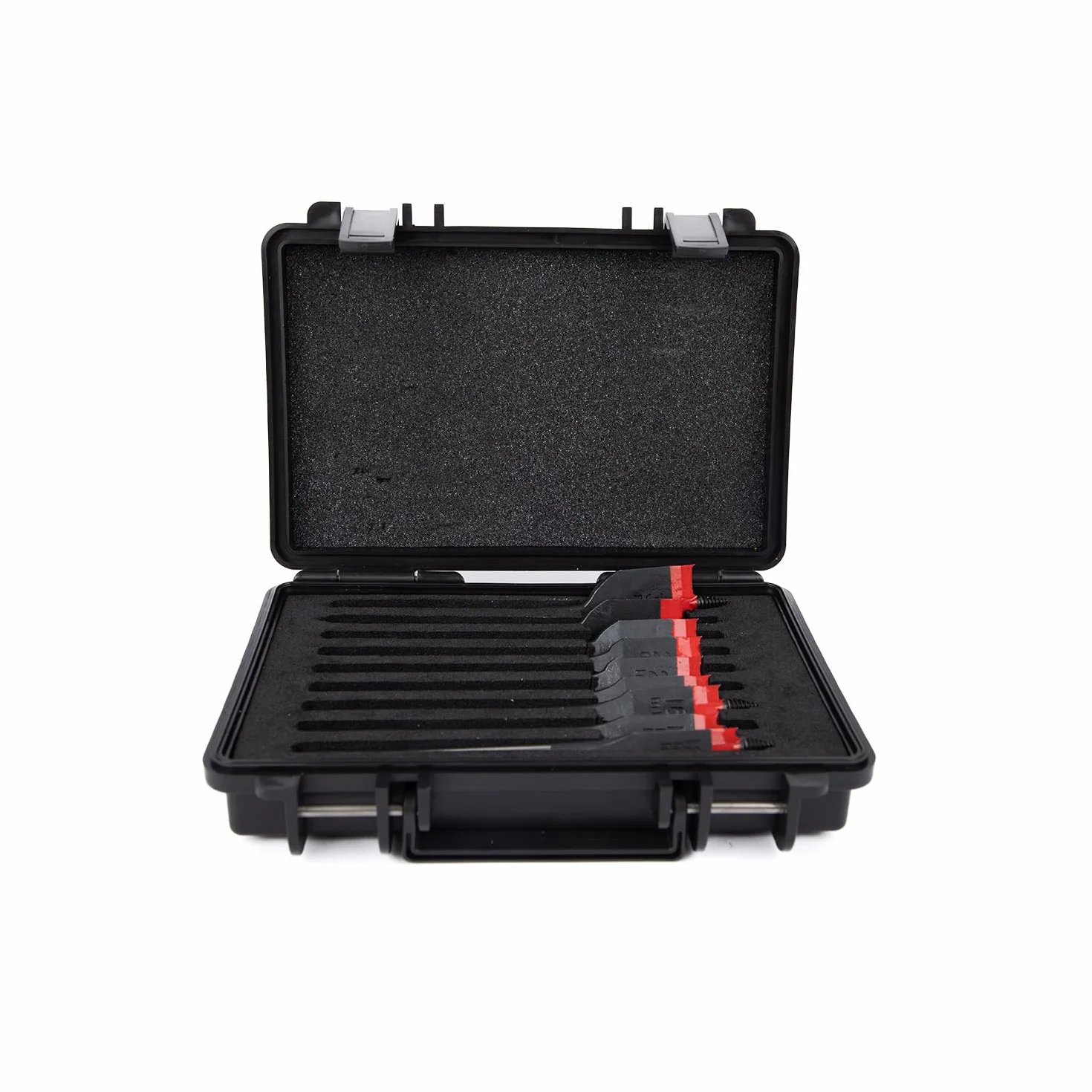 C.K Tools zestaw wierteł płaskich do drewna, 9-częściowy zestaw 12 do 32 mm, samonastawna końcówka gwintowana, 1/4 cala Hex Quick Lock, nadaje się do wkrętarki udarowej, stal węglowa, walizka w