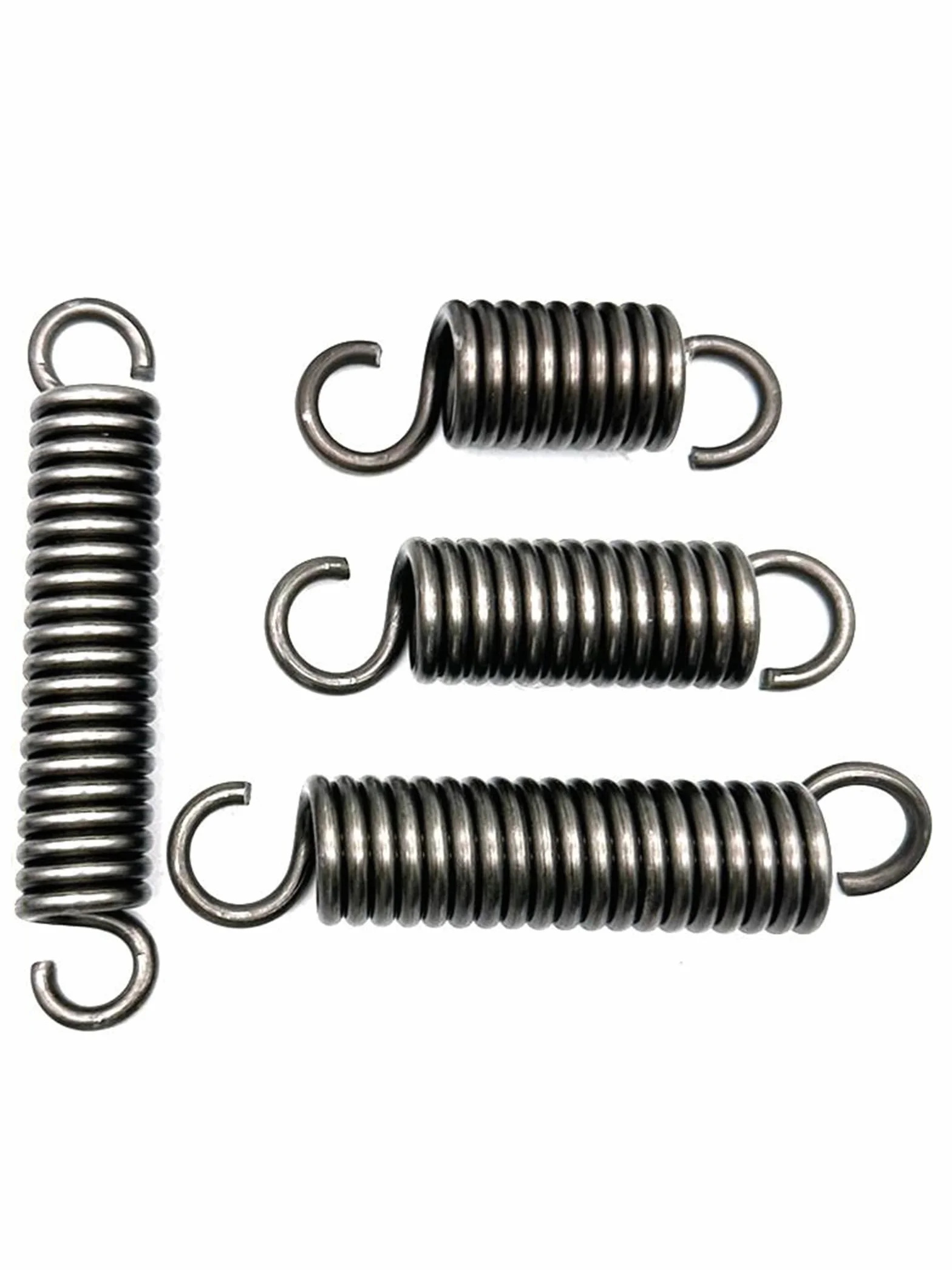 Podwójny hak sprężyny napinające 7 mm średnica drutu, 40 mm OD, długość swobodna 190 mm, stal sprężynowa przedłużona sprężyna, 1 sztuka