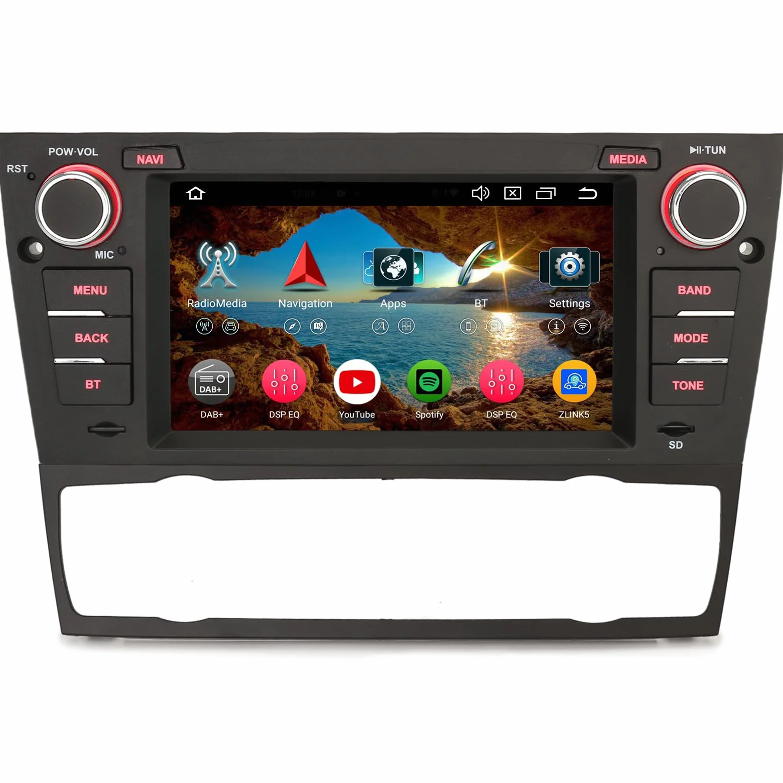 Erisin Android 14 radio samochodowe GPS nawigacja do BMW serii 3 E90 E91 E92 E93 8-Core CPU CarPlay Bluetooth ekran dotykowy