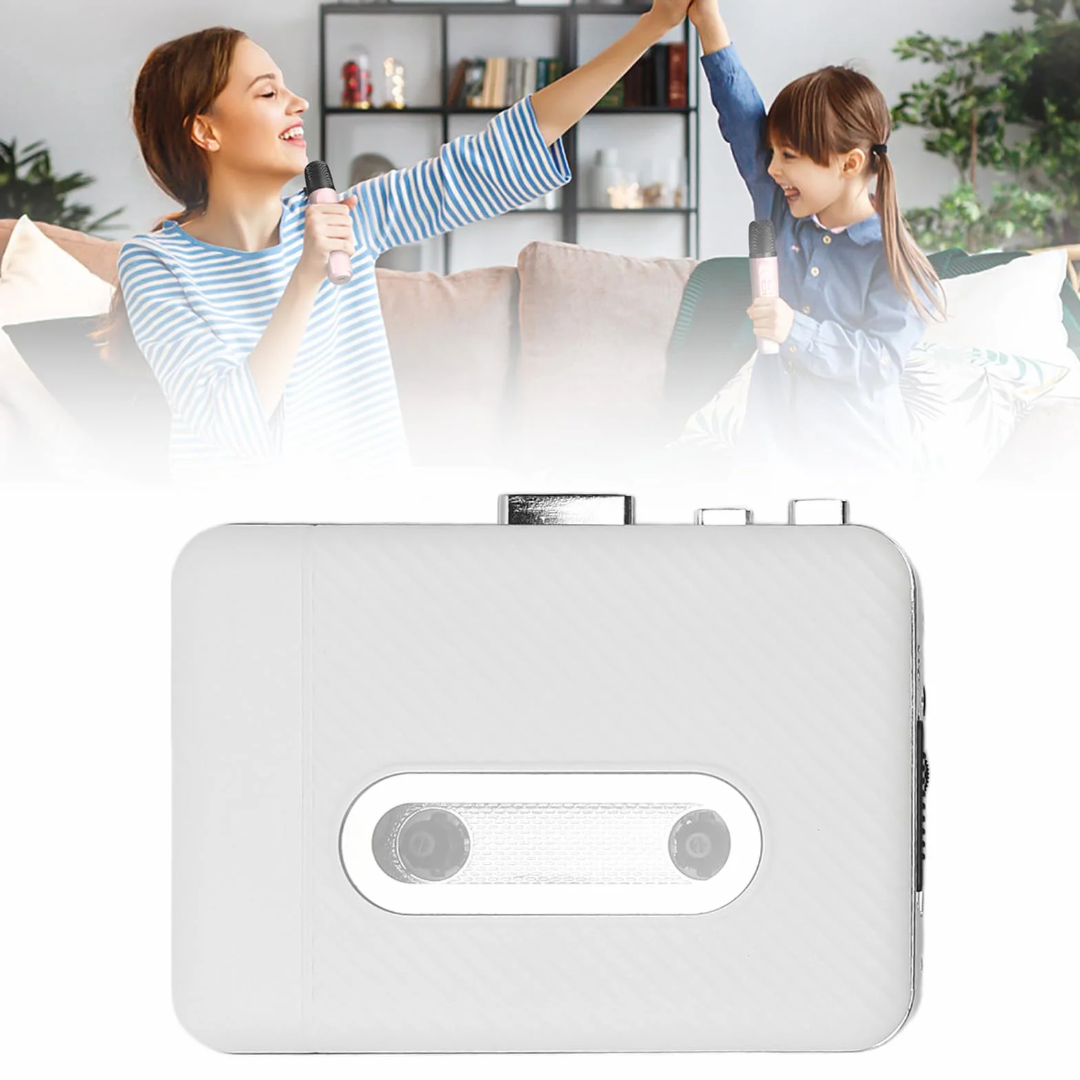 Odtwarzacz Kasetowy Przenośny Konwerter Kasety na MP3 USB ze Słuchawkami