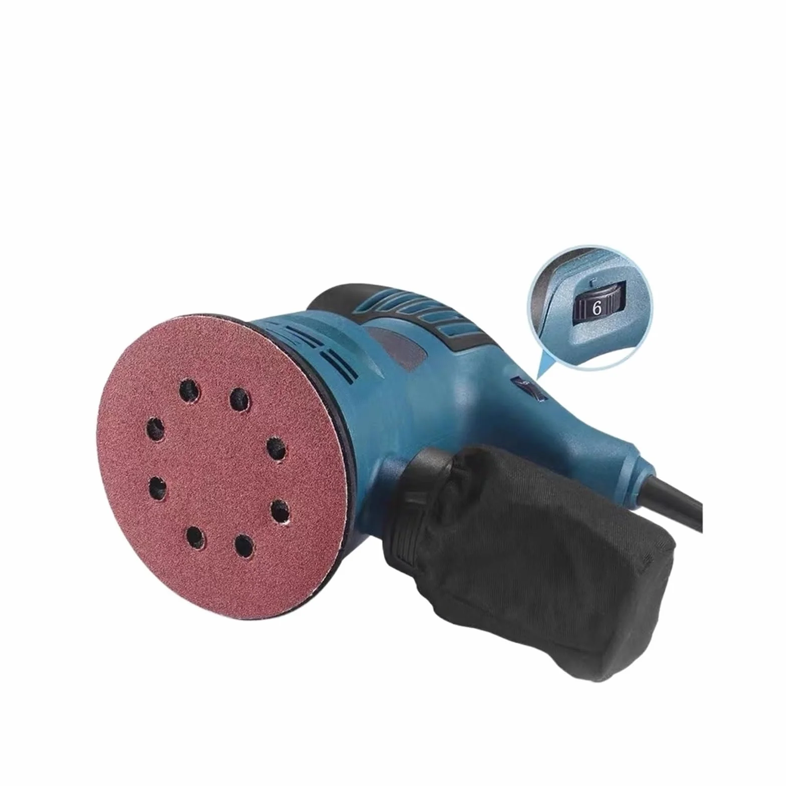 Szlifierka Elektryczna szlifierka mimośrodowa 5 Cal 125mm płyta szlifierska szlifierka elektryczna obróbka drewna meble maszyna do polerowania samochodu(Blauw)