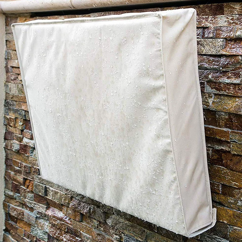 YMZ Zewnętrzny pokrowiec na telewizor odporny na warunki atmosferyczne pyłoszczelny uniwersalny ochraniacz na 76 cm - 147 cm zestawy telewizorów LCD LED chroni ekran TV ogród patio (55-58 cali)