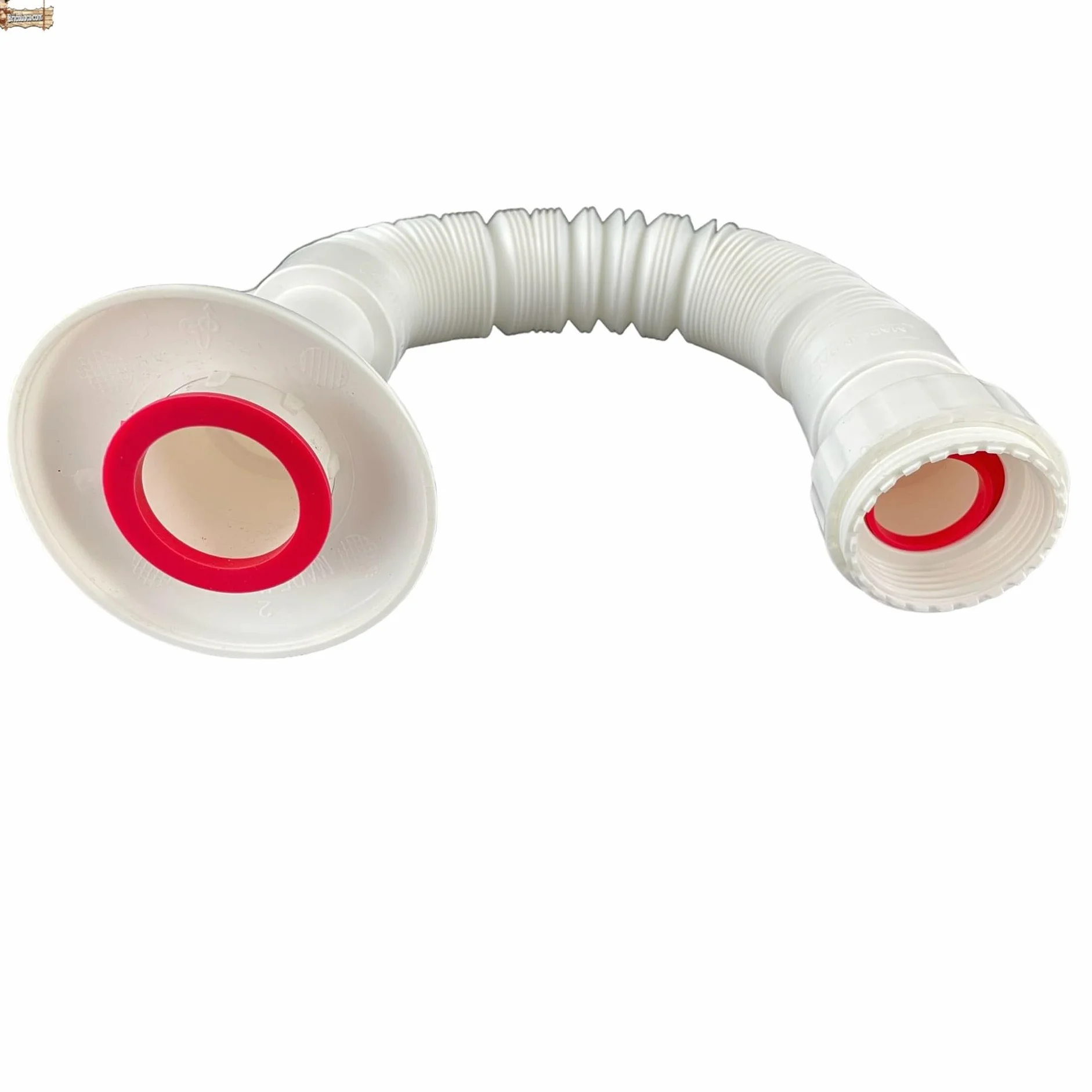 BricoLoco.com Elastyczny i rozszerzalny syfon spustowy. UNIWERSALNY 1-1/4" lub 1-1/2" i wyjście 32 lub 40 mm. Do umywalki, zlewu, bidetu, łazienki lub kuchni. Biały wąż spustowy. (3)
