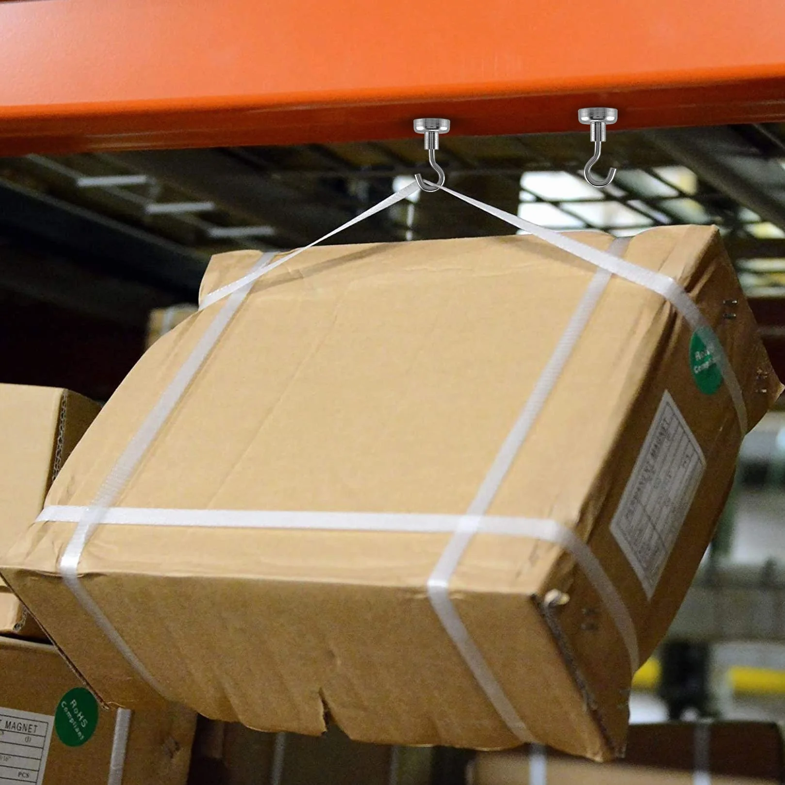 Haczyki magnetyczne, wytrzymałe haczyki neodymowe o wytrzymałości 36,3 kg, do lodówki i kuchni, średnica 32 mm, idealne do organizowania i zawieszania (zestaw 8 szt.)