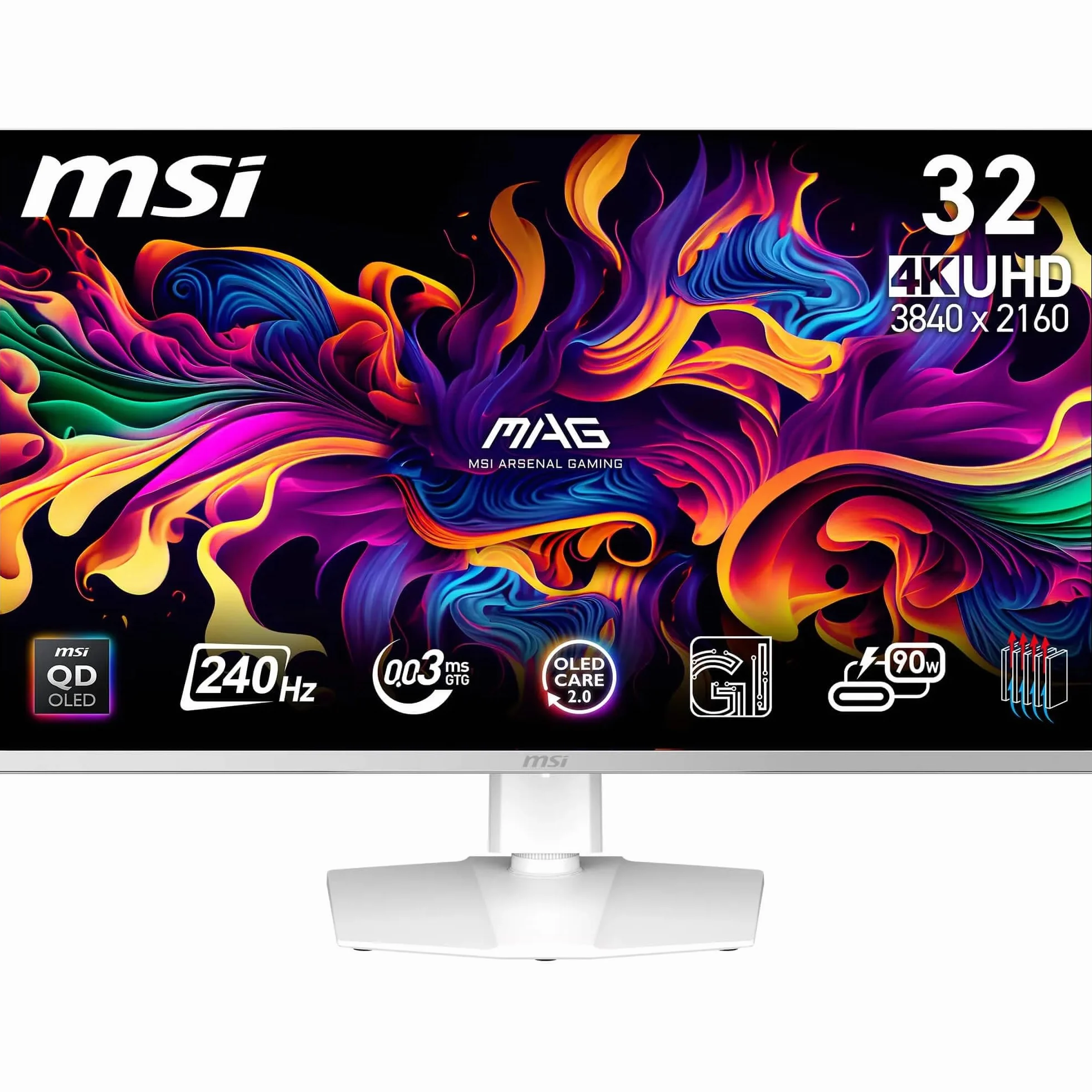 MSI MPG 321URXW QD-OLED 31,5 cala 4K UHD 240Hz 0,03 ms Gaming Monitor