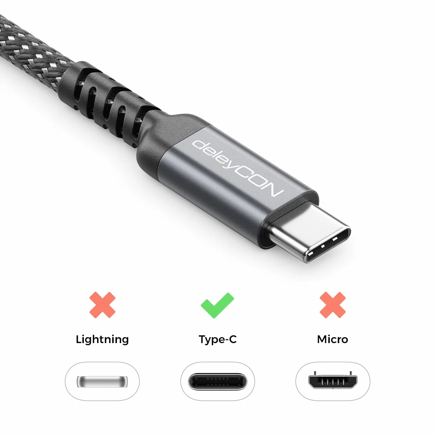deleyCON 2x Adapter USB-C na USB 10 Gbps OTG - Wtyk Typ-C do Gniazda USB-A, Przewód - do iPhone 17/16/15 Air/Pro/Max, Galaxy S25/S24/S23, A56, A16, Tabletu, MacBooka, iMaca, iPada, Notebooka itp.