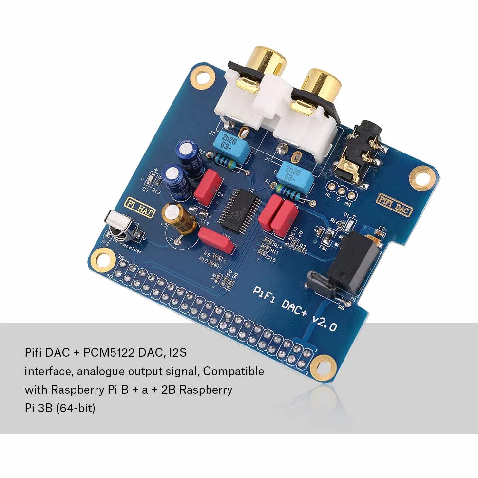 Rasp Pi HIFI DAC Hat PCM5122 Karta Dźwiękowa I2S dla 3 Model B 2B/B